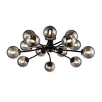 FL2438-14 Prophecy 14 Light Ceiling Fitting Black Smoke Glass
