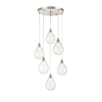 FL2453-6 Perry 6 Light Pendant Satin Nickel