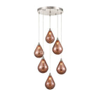 FL2453-6 Perry 6 Light Pendant Satin Nickel