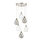 FL2453-6 Perry 6 Light Pendant Satin Nickel