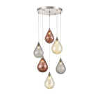 FL2453-6 Perry 6 Light Pendant Satin Nickel
