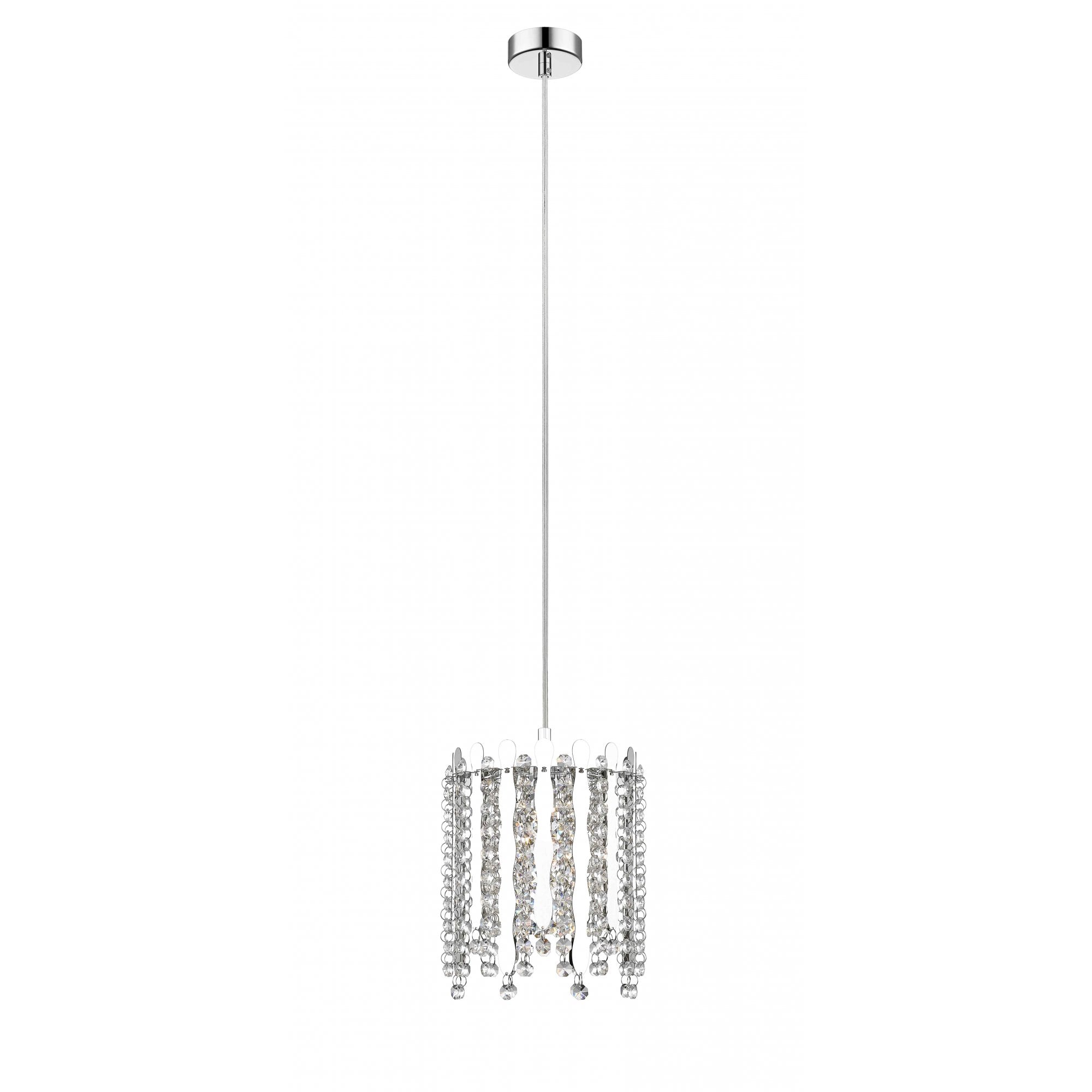 CFH2105/01/CH Belize 1 Light Pendant Chrome Crystal