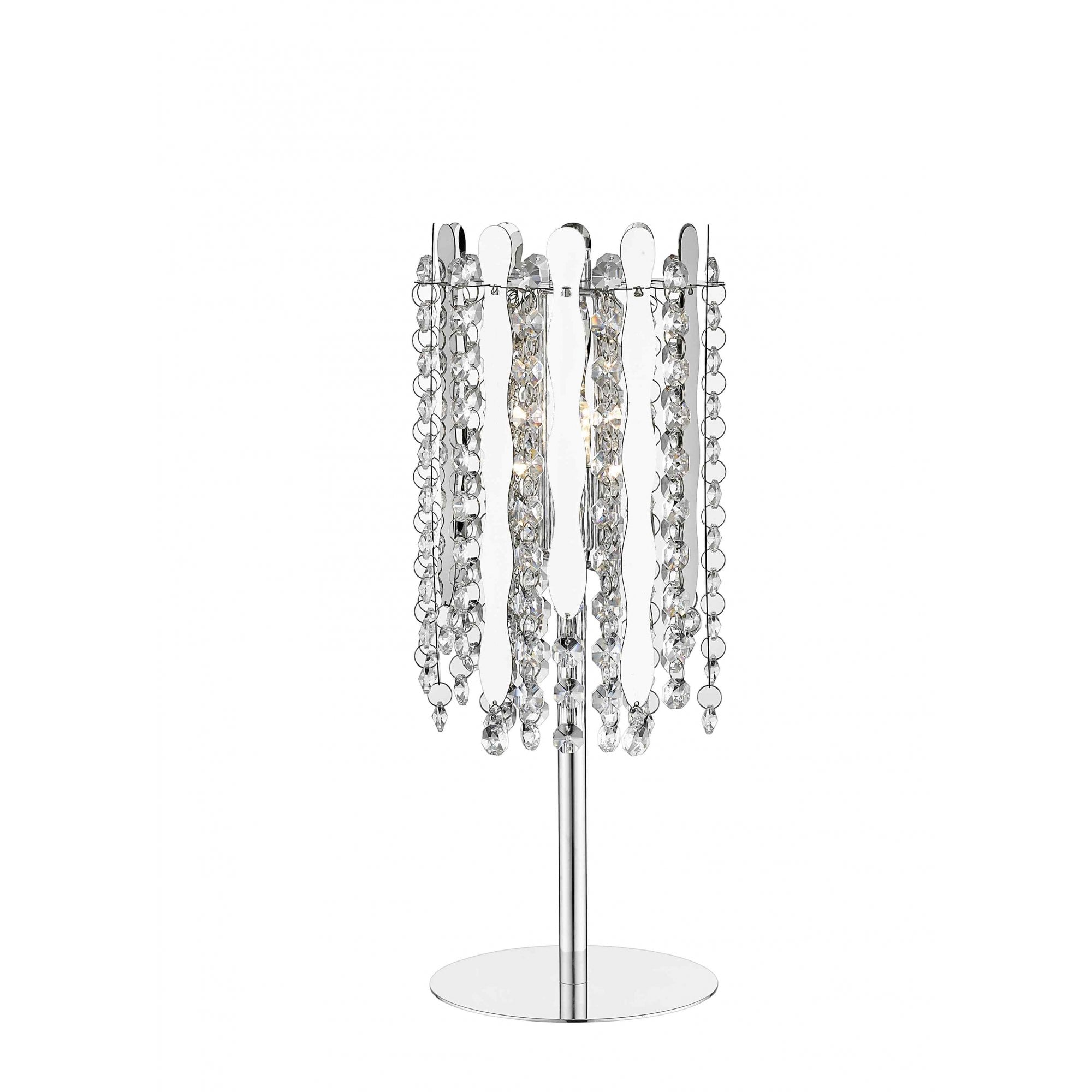 CFH2105/01/TL/CH Belize 1 Light Table Lamp Chrome Crystal