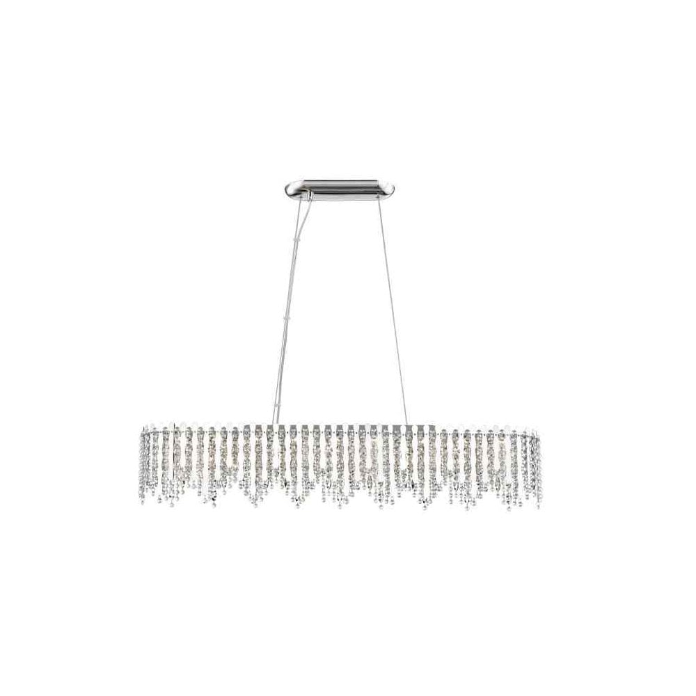CFH2105/10/OBL/CH Belize 10 Light Oblong Pendant Chrome Crystal