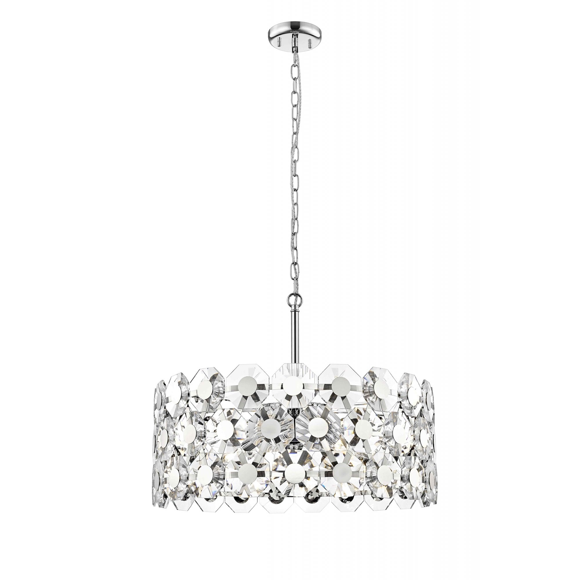 CF2107/07/CH Bahamas 7 Light Pendant Chrome Crystal