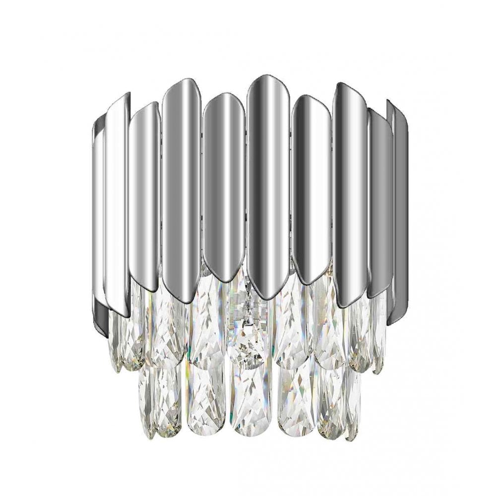CFH2103/01/WB/CH Grenada 1 Light Wall Light Chrome Crystal