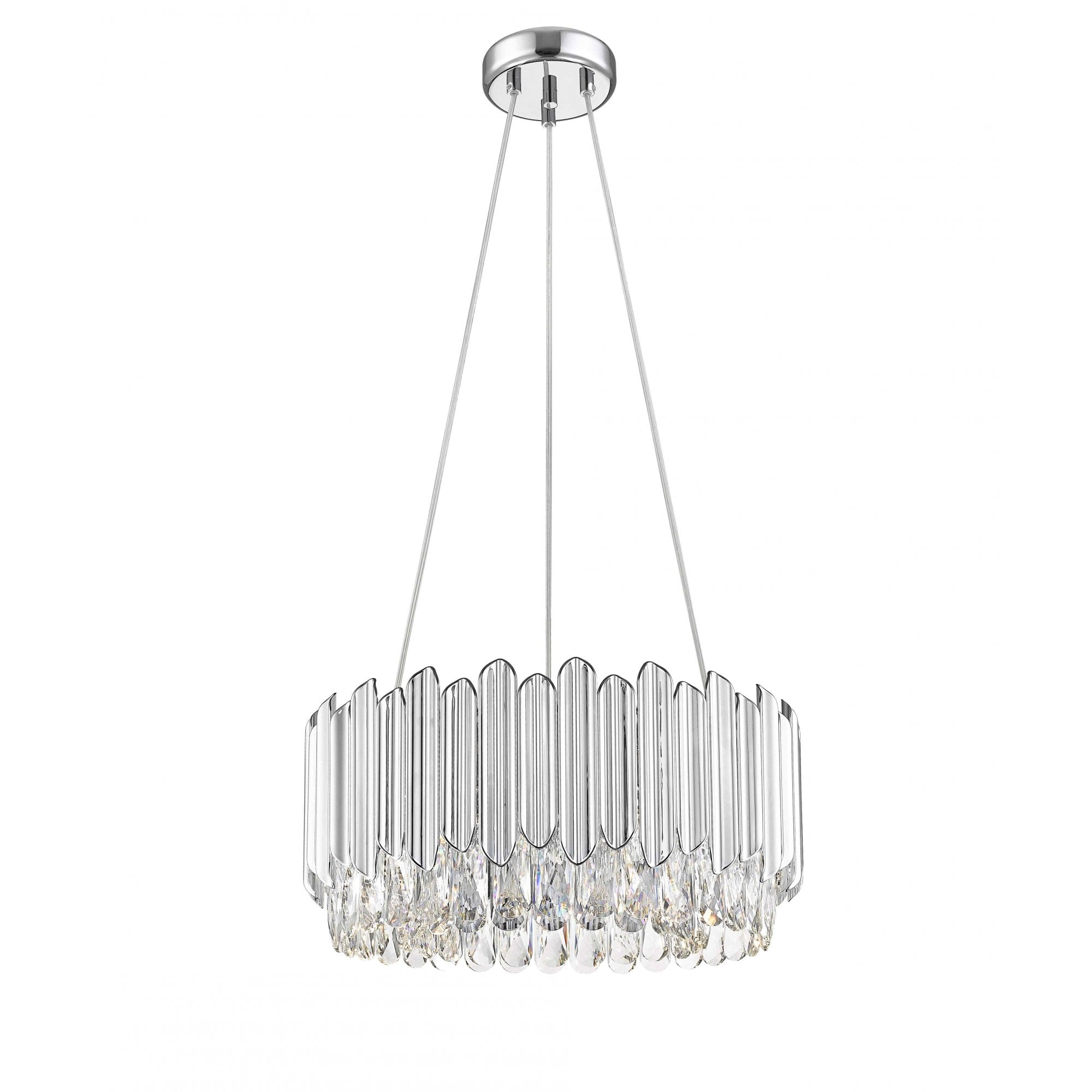 CFH2103/05A/CH Grenada 5 Light Pendant Chrome Crystal