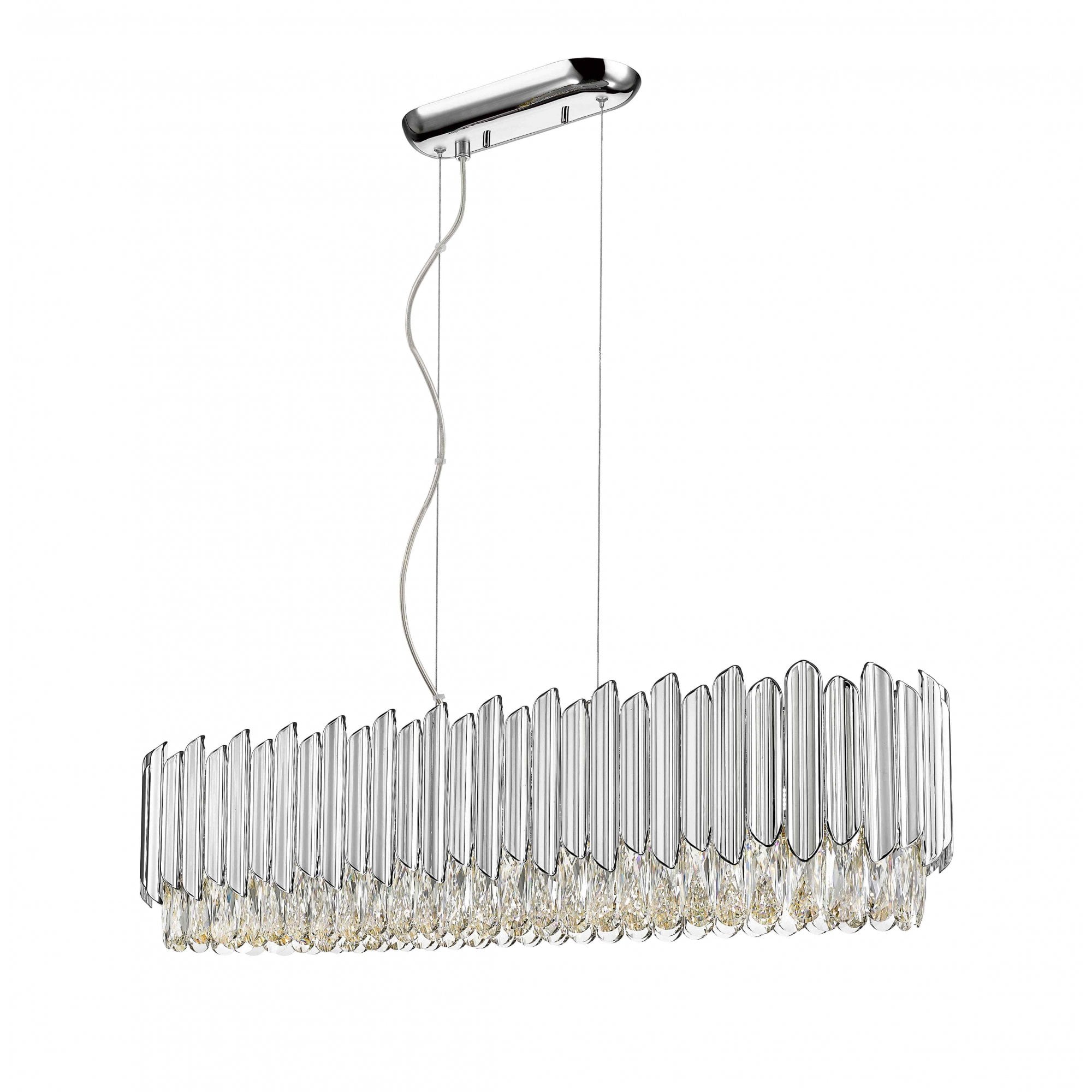 CFH2103/06/OBL/CH Grenada 6 Light Pendant Chrome Crystal