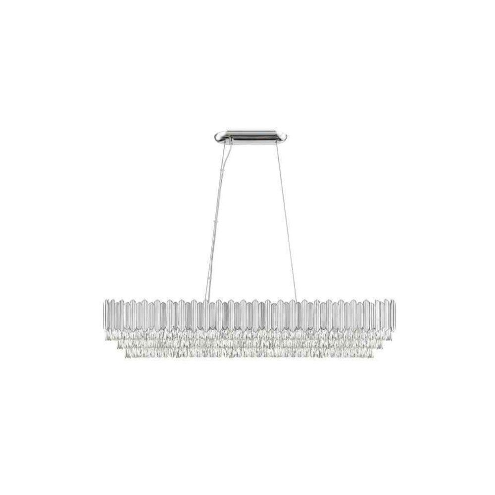 CFH2103/11/OBL/CH Grenada 11 Light Pendant Chrome Crystal