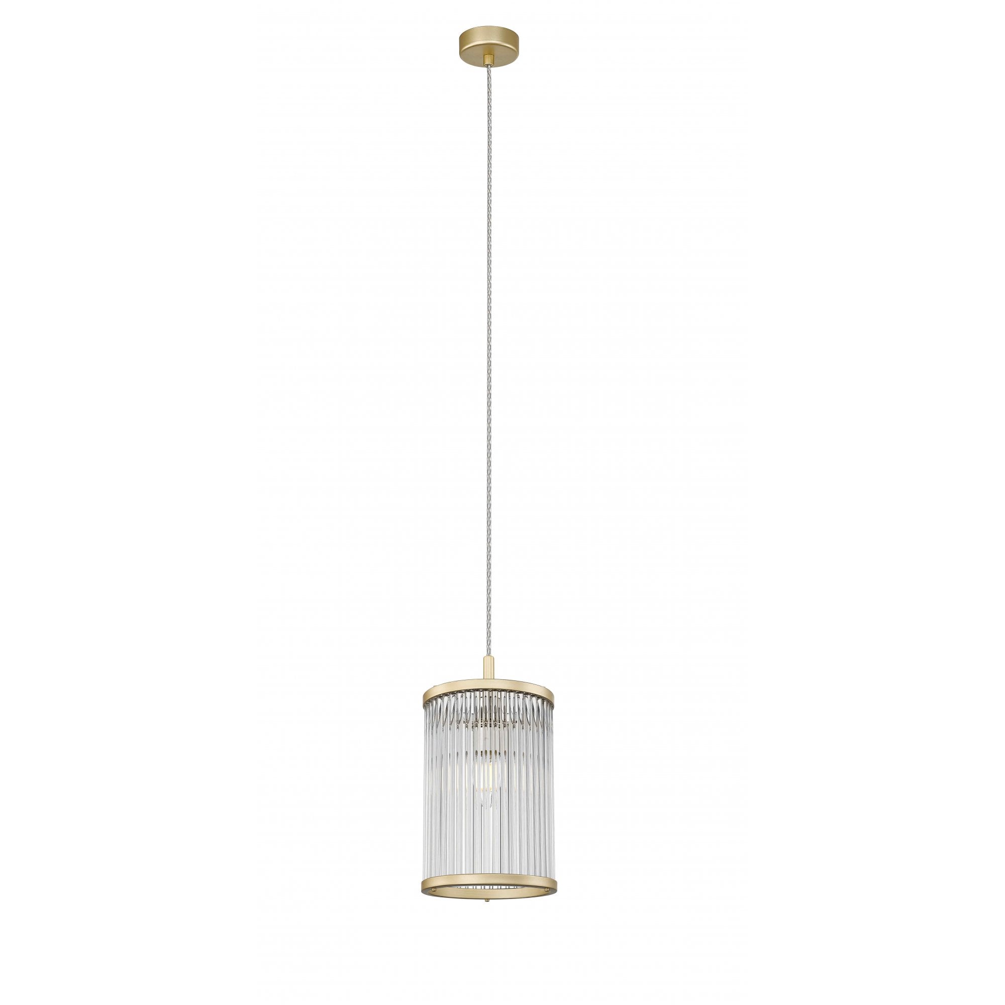 CF2106/01/MG Antigua 1 Light Pendant Gold Crystal