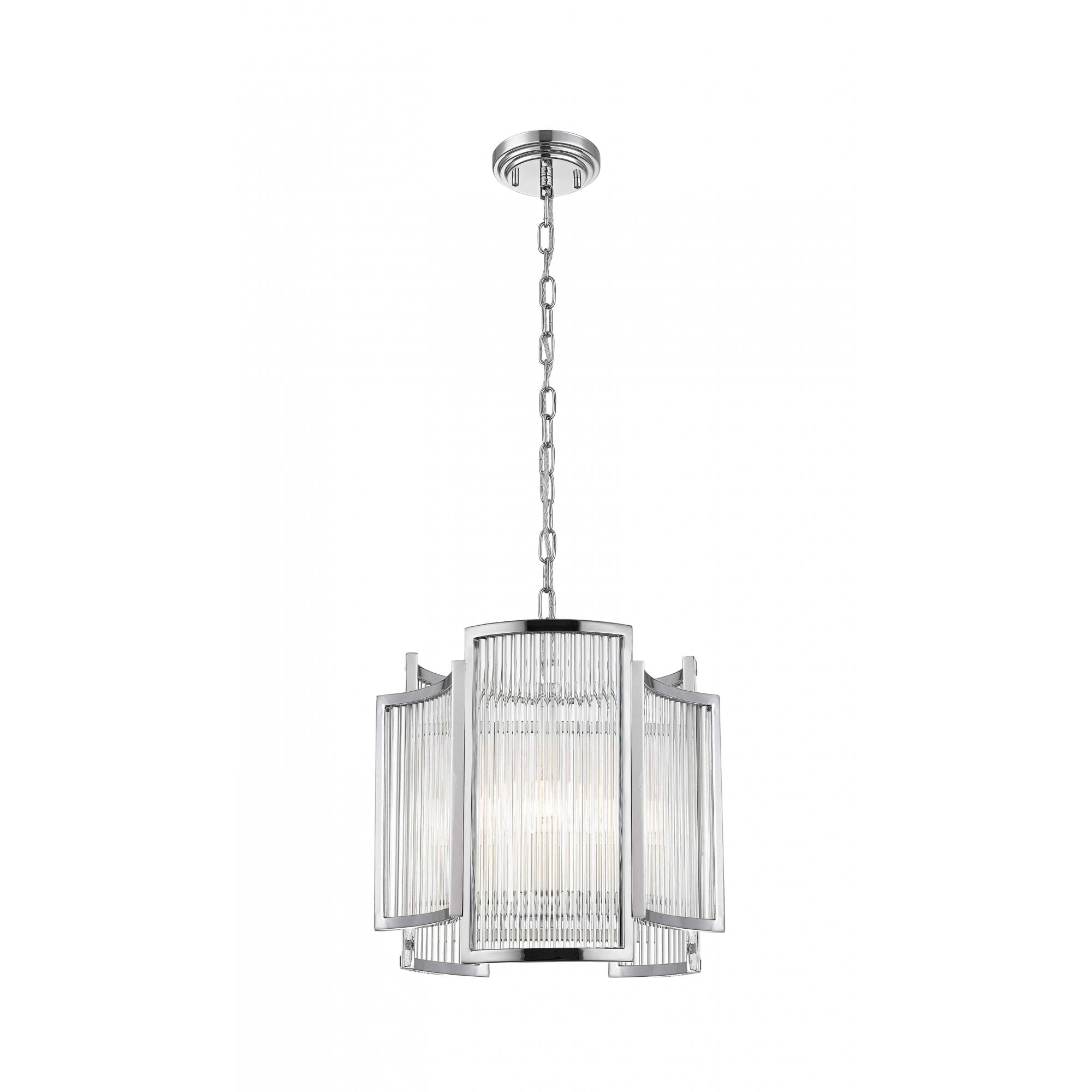 CF2106/03/CH Antigua 3 Light Pendant Chrome Crystal