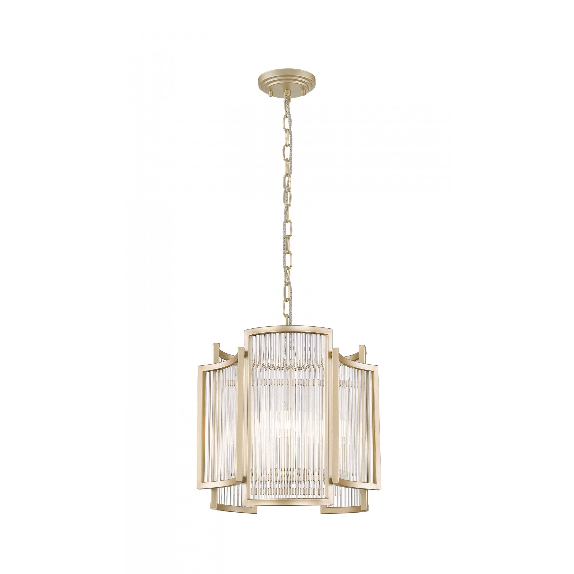 CF2106/03/MG Antigua 3 Light Pendant Gold Crystal