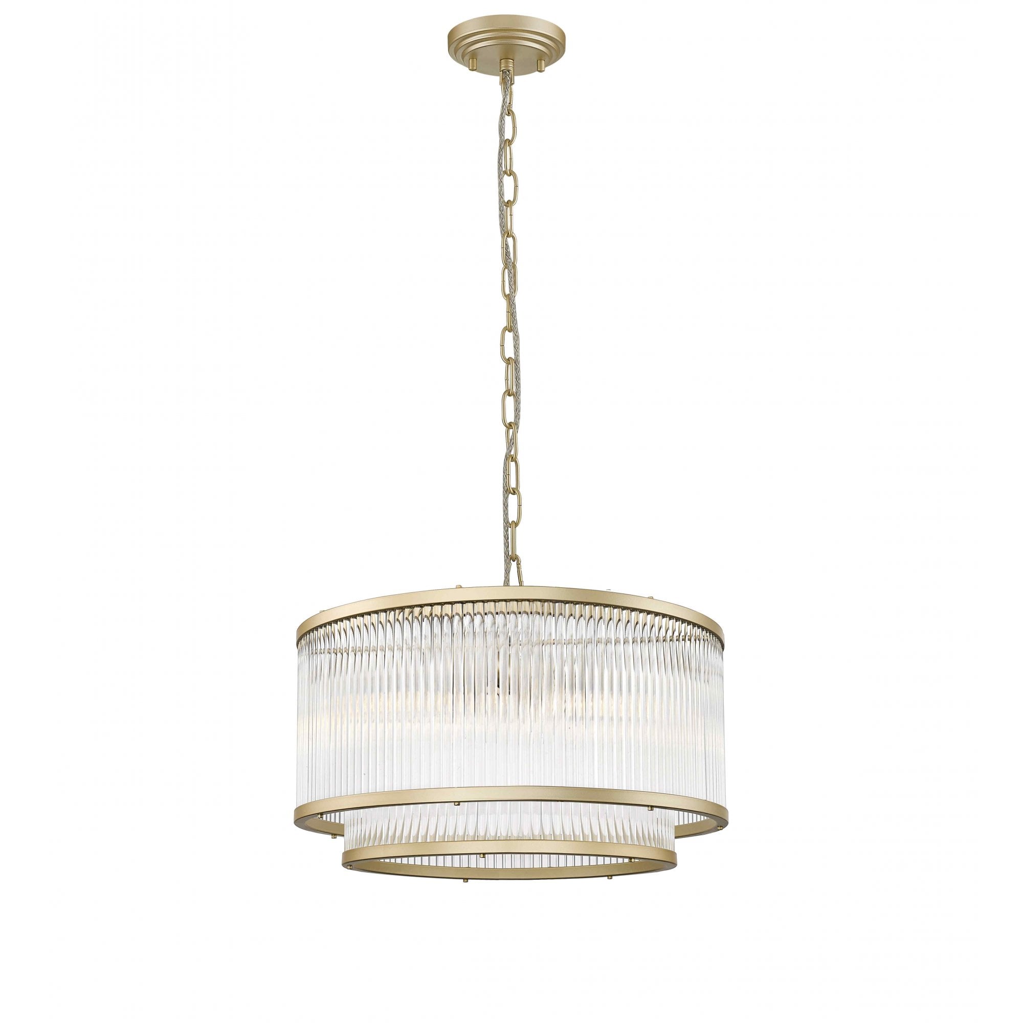 CF2106/05/MG Antigua 5 Light Pendant Gold Crystal