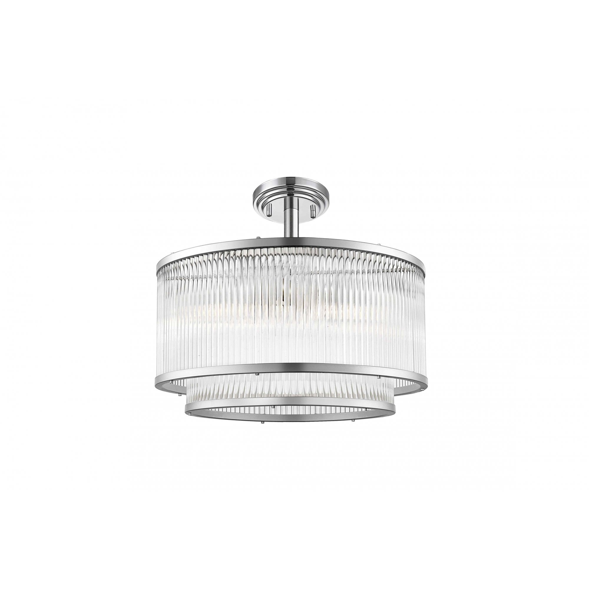 CF2106/05/SF/CH Antigua 5 Light Semi Flush Ceiling Light Chrome Crystal