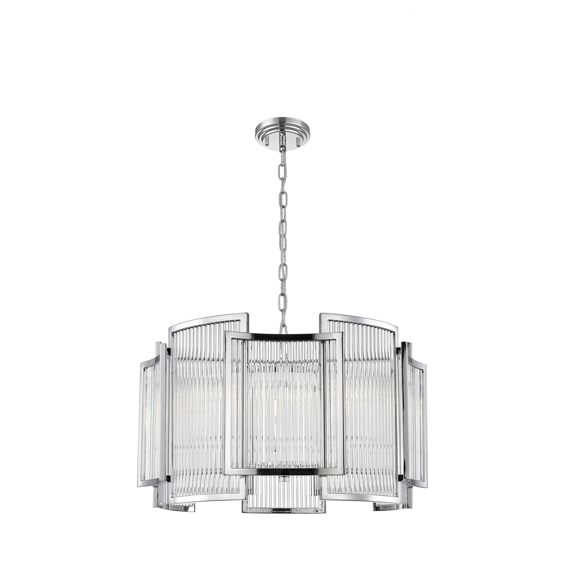 CF2106/05A/CH Antigua 5 Light Pendant Chrome Crystal
