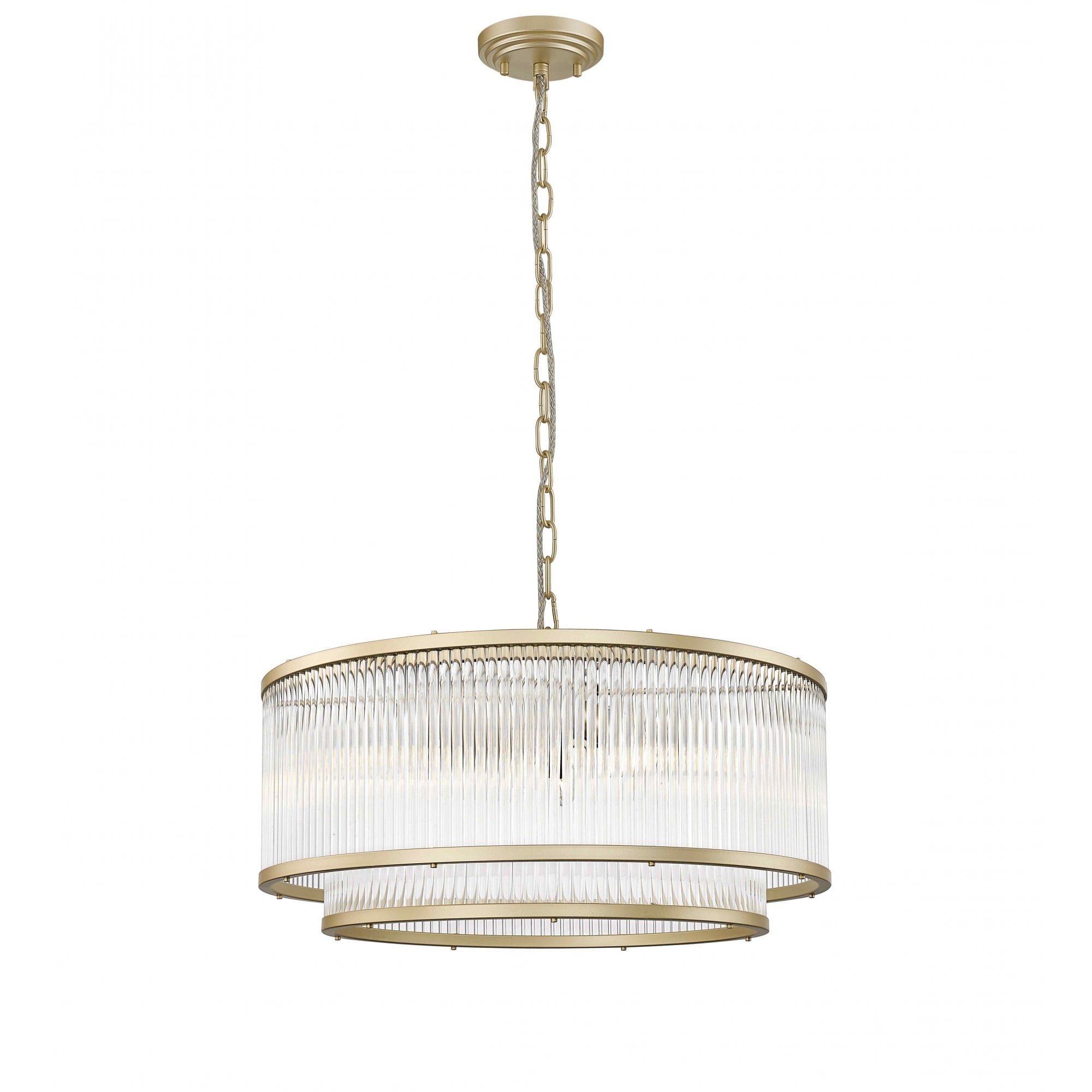 CF2106/06/MG Antigua 6 Light Pendant Gold Crystal