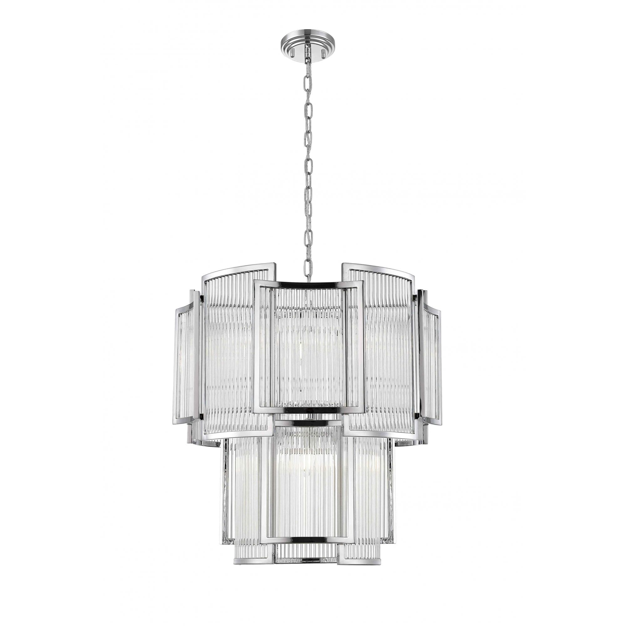 CF2106/08/CH Antigua 8 Light Pendant Chrome Crystal