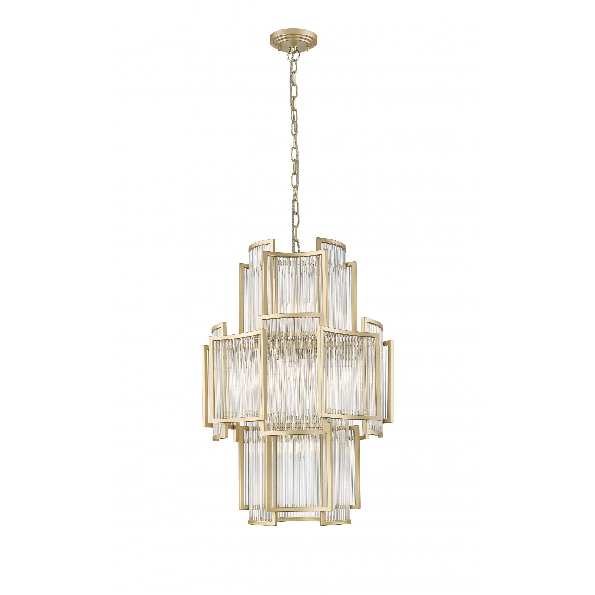 CF2106/11/MG Antigua 11 Light Pendant Gold Crystal