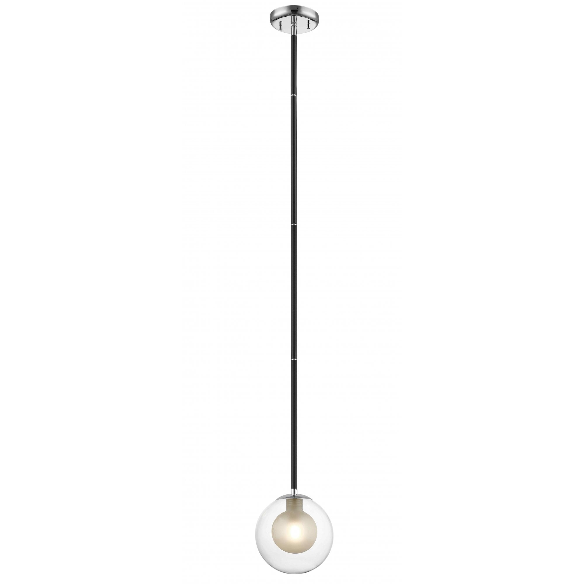 PGH1806/01/CH/MBLK Remy 1 Light Ceiling Light Chrome Black