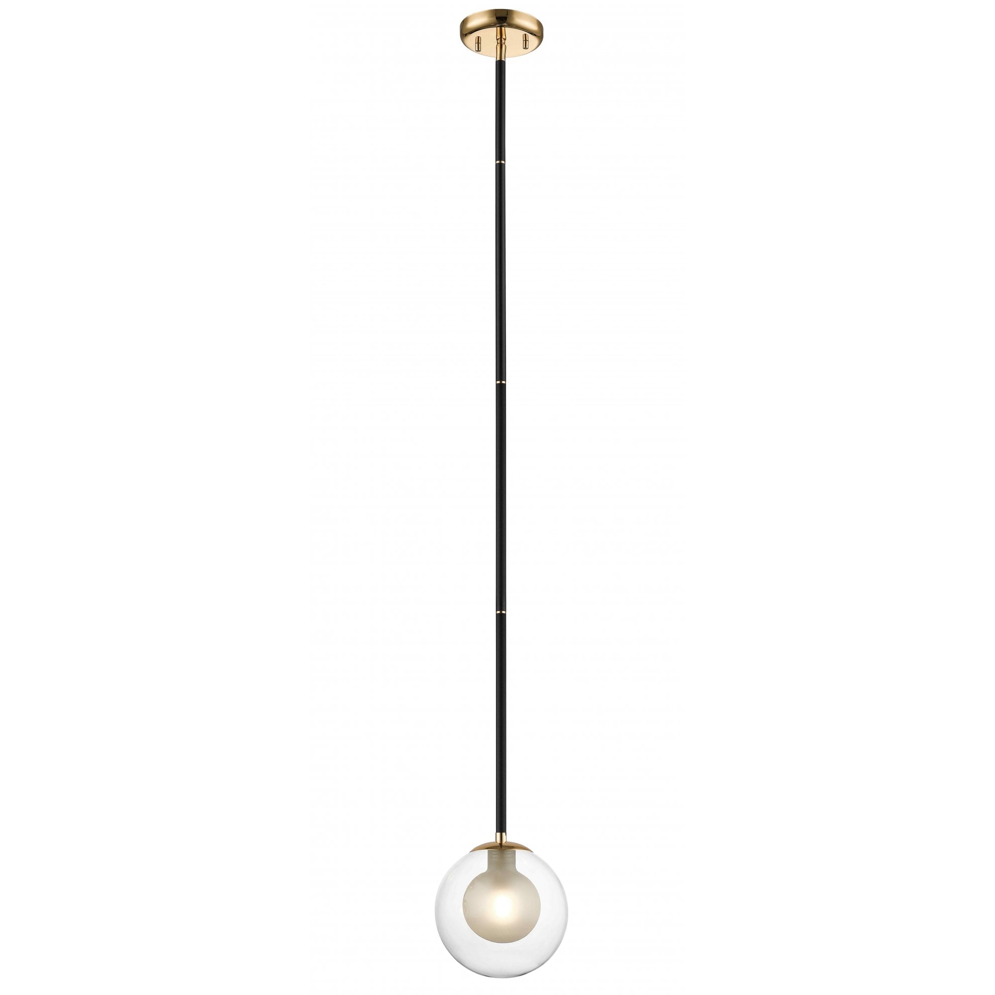 PGH1806/01/G/MBLK Remy 1 Light Ceiling Light Gold Black