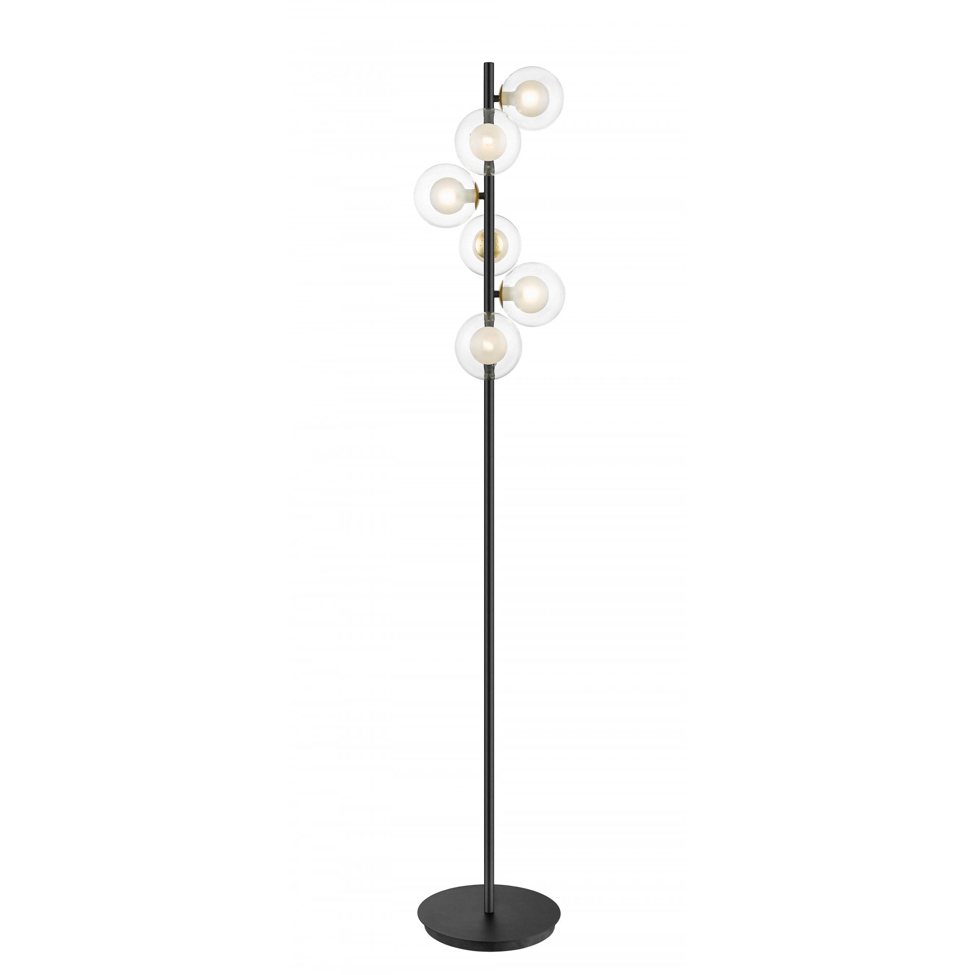 Remy 6 Light Floor  Lamp Gold Black