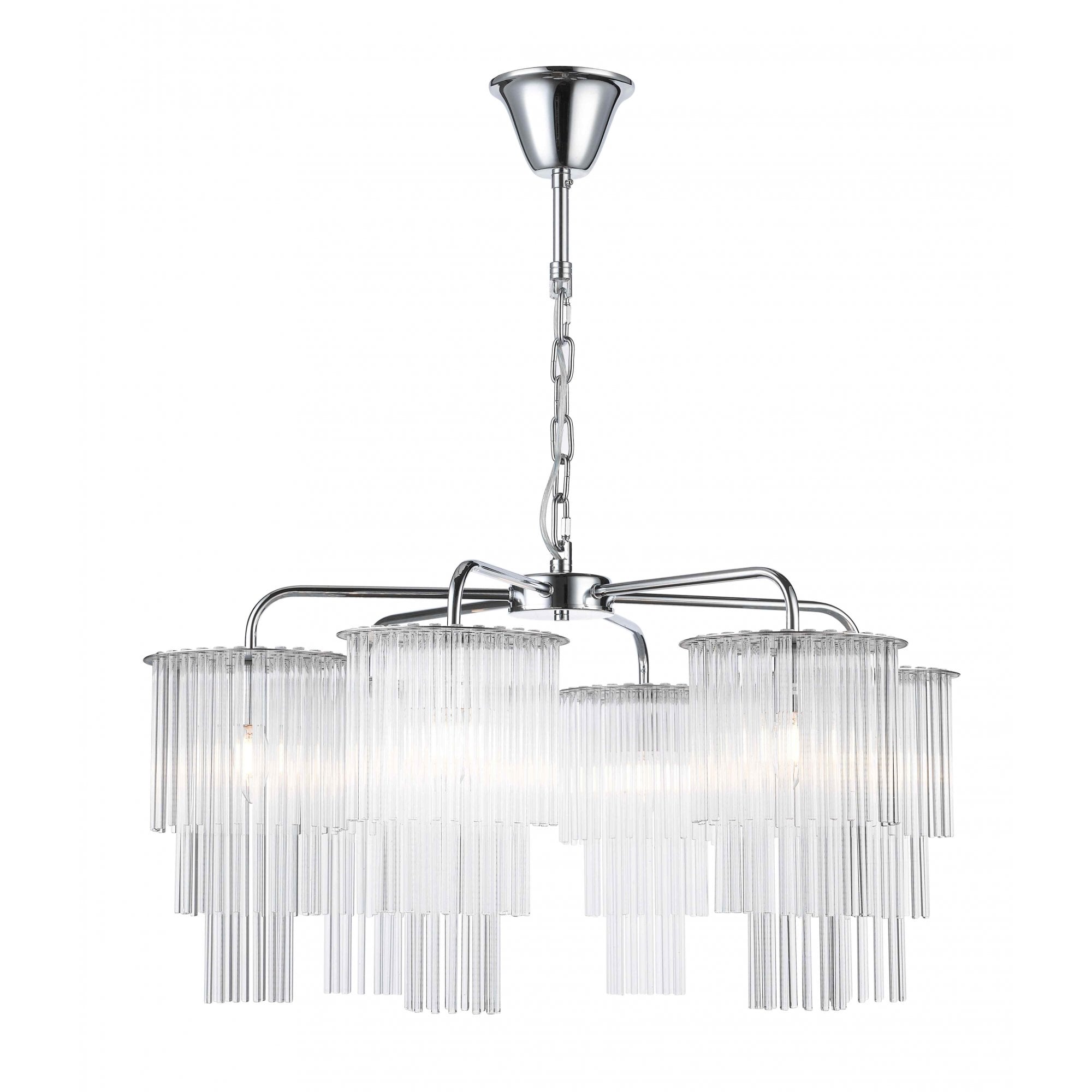 CF2108/06/CH Panama 6 Light Pendant Chrome Crystal