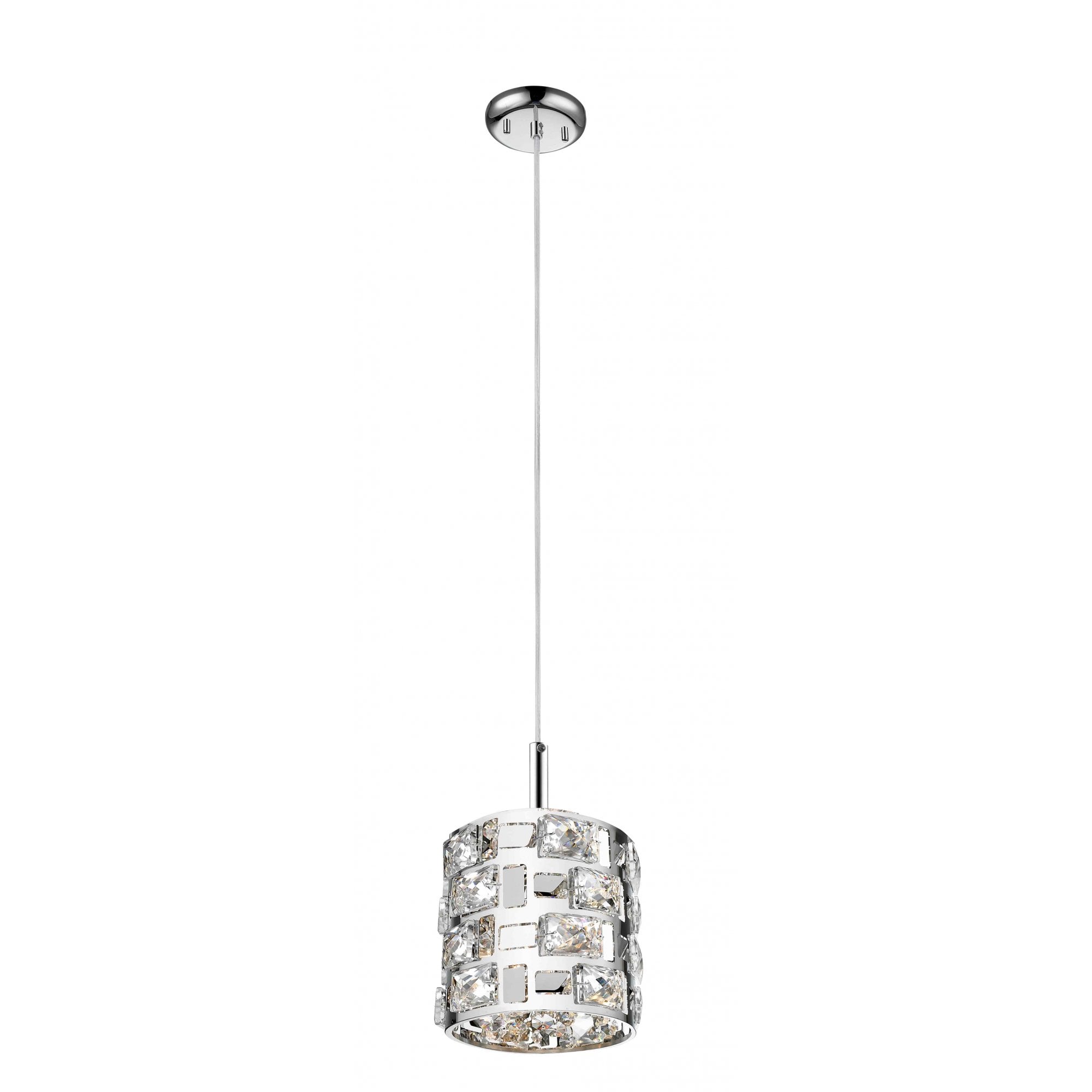 CFH1811/01/CH Lola 1 Light Pendant Chrome Crystal