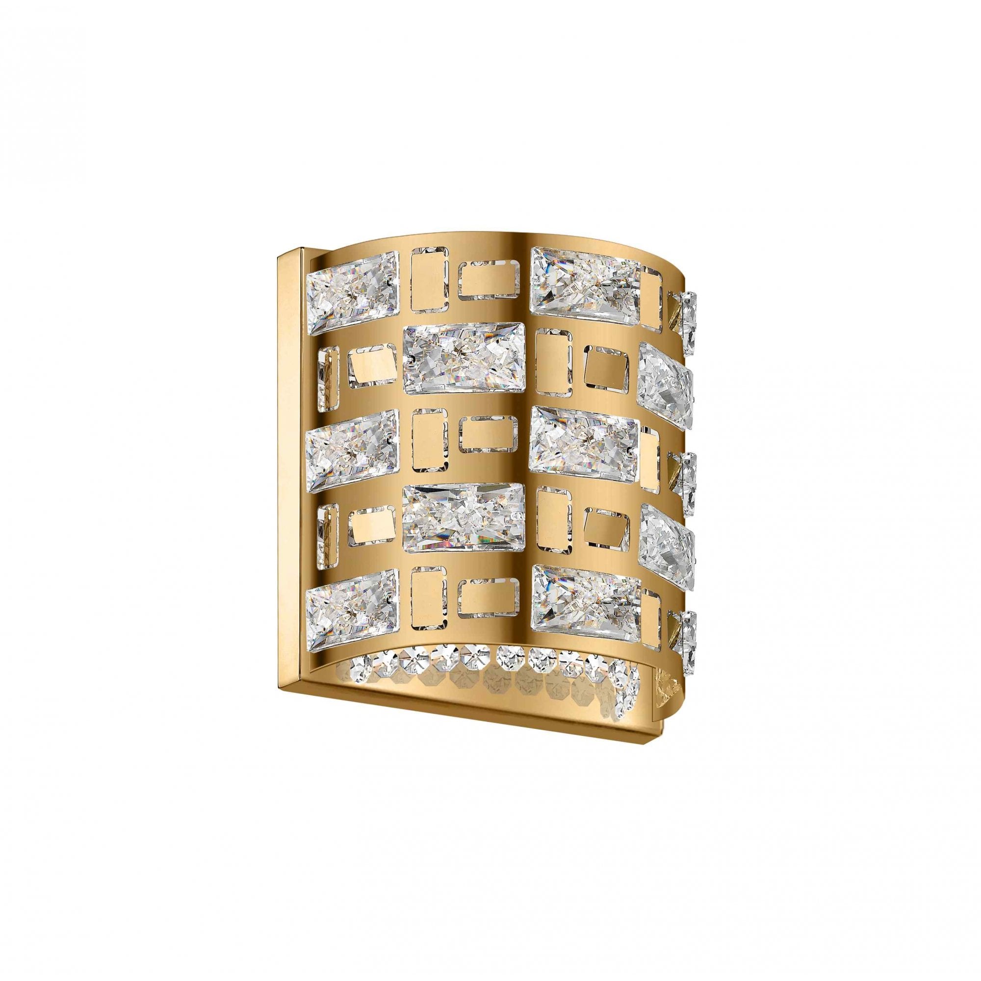 CFH1811/02/WB/G Lola 2 Light Wall Light Gold Crystal