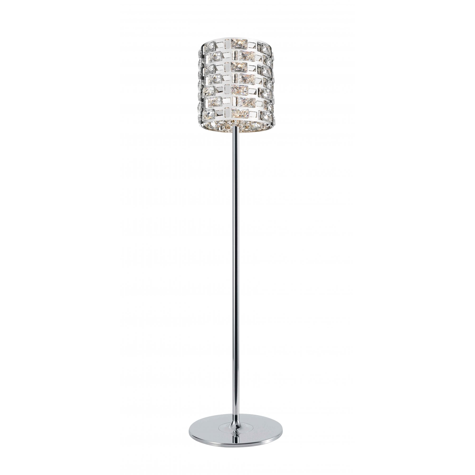 CFH1811/03/FL/CH Lola 3 Light Floor Lamp Chrome Crystal