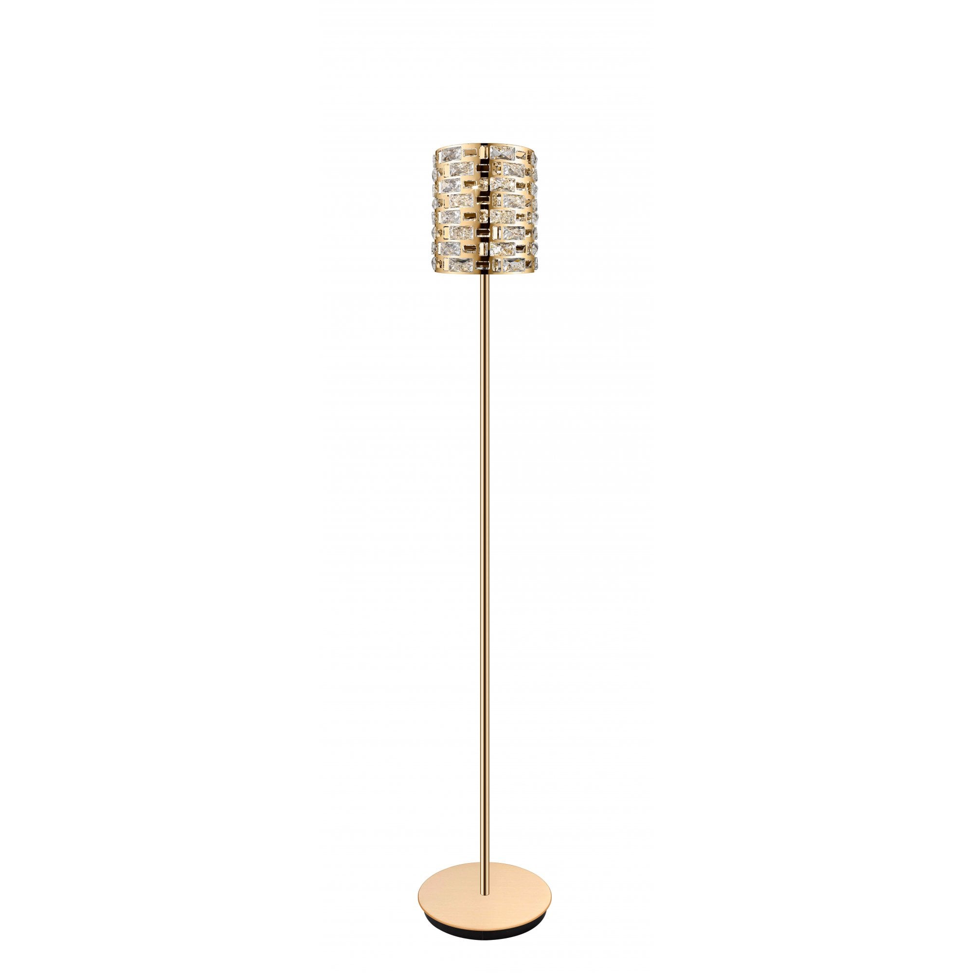 CFH1811/03/FL/G Lola 3 Light Floor Lamp Gold Crystal