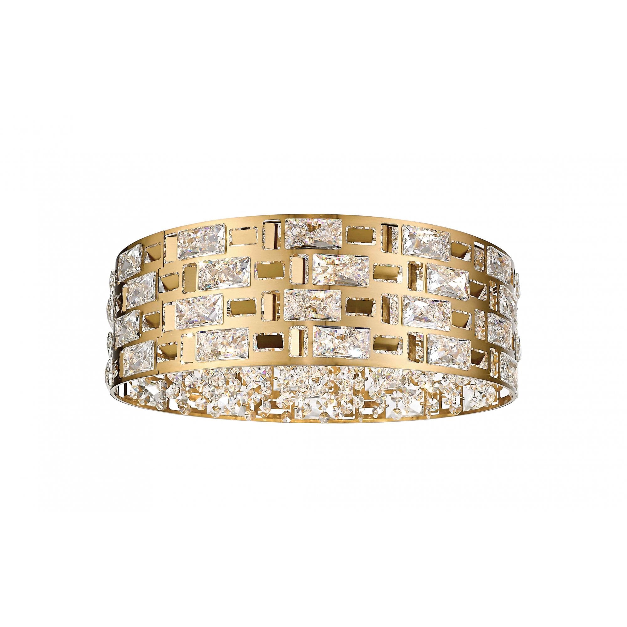 CFH1811/06/PL/G Lola 6 Light Flush Ceiling Light Gold Crystal