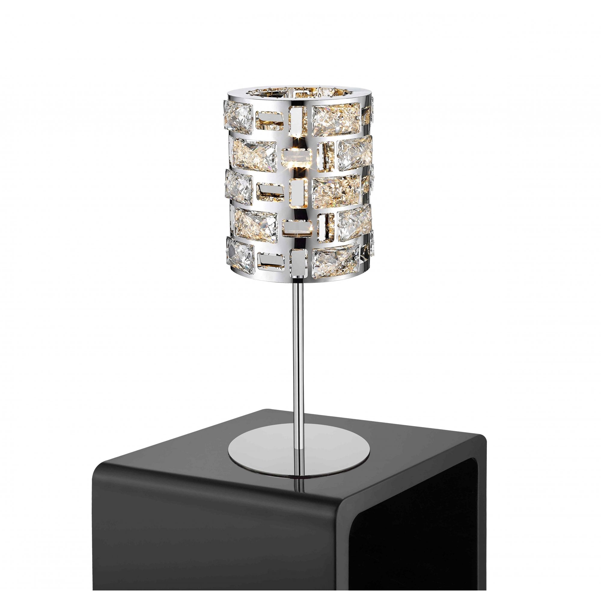 CFH1811/TL/CH Lola 1 Light Table Lamp Chrome Crystal