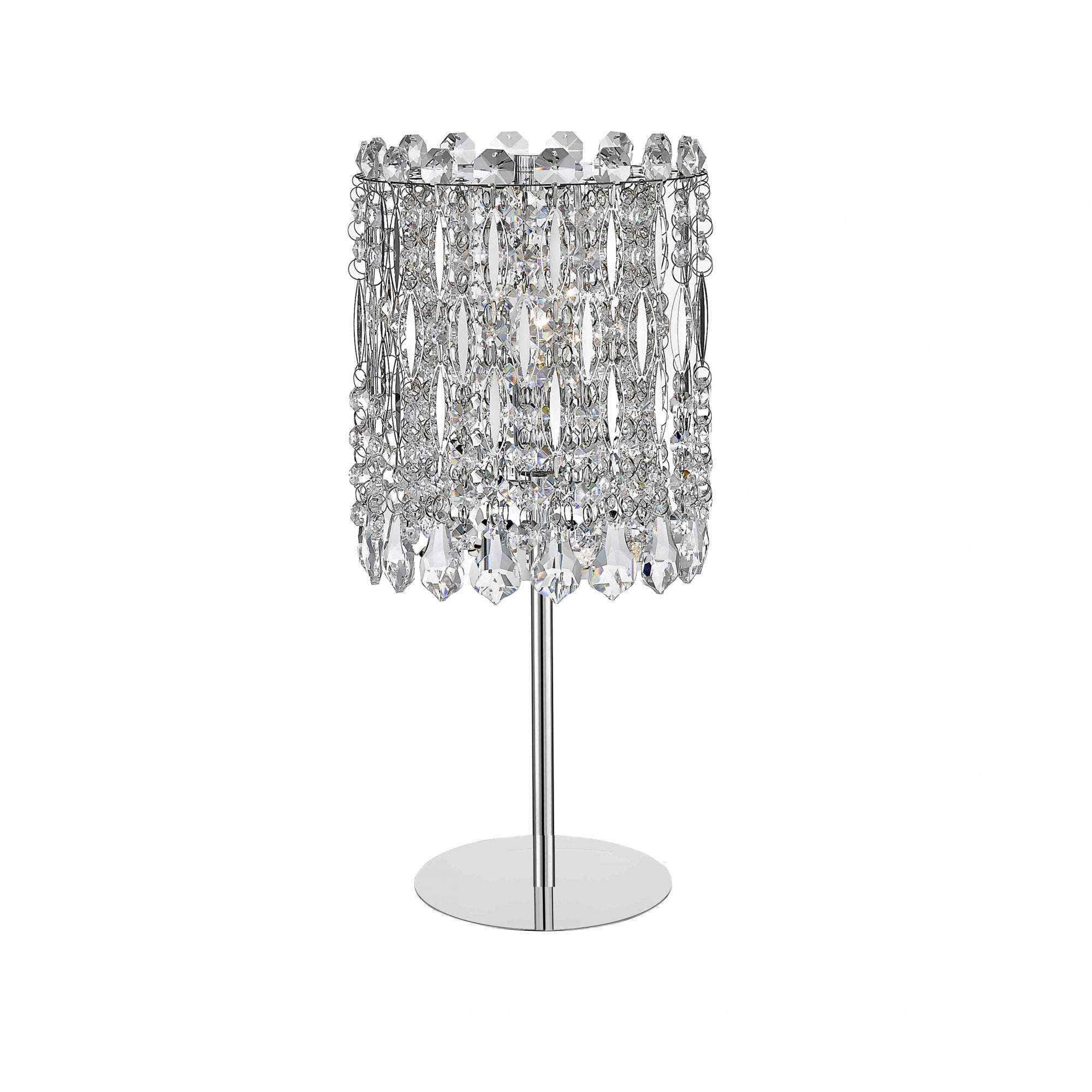 CF1924/TL/CH Alita 1 Light Table Lamp Chrome Crystal