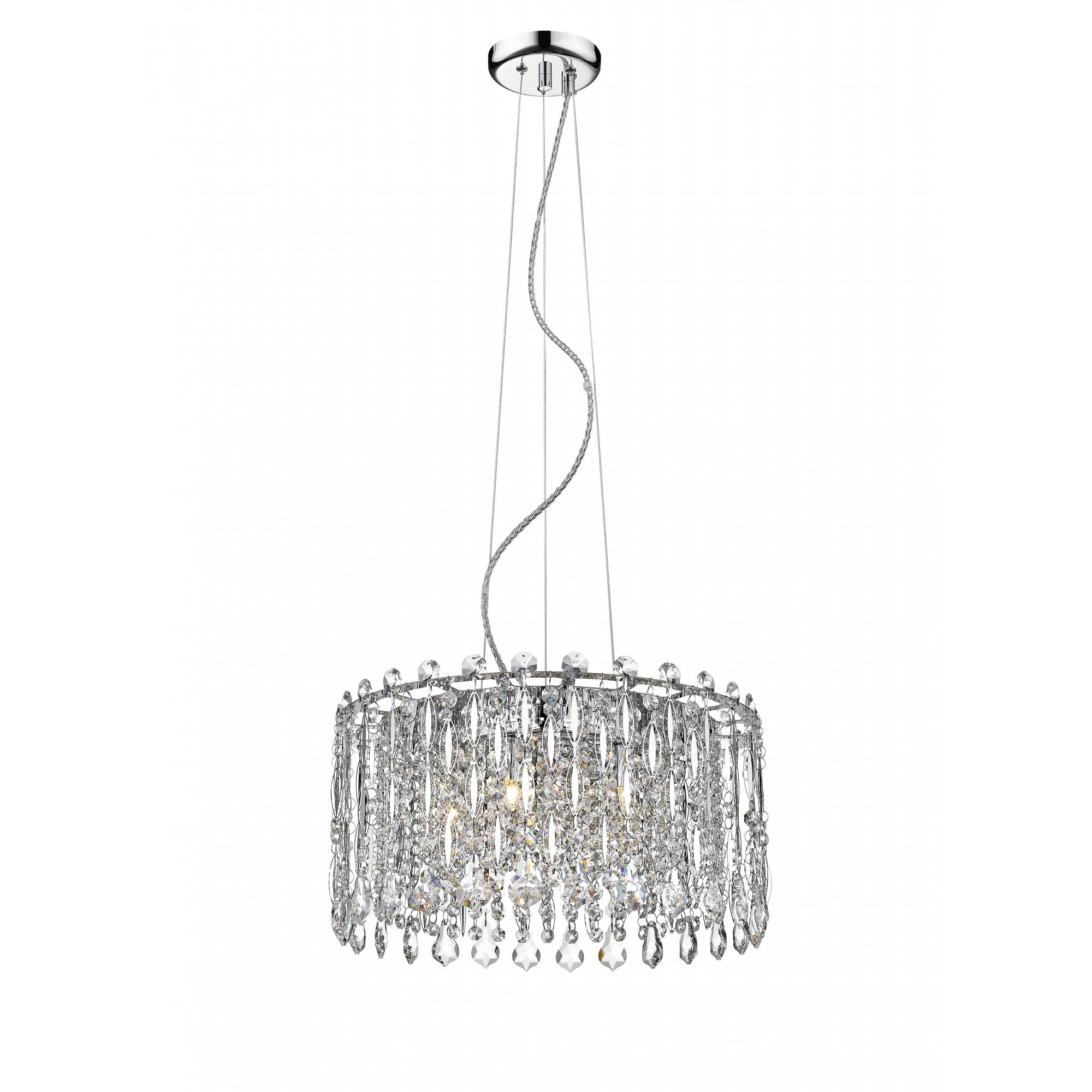 CFH1924/05/ROU/CH Alita 5 Light Pendant Chrome Crystal
