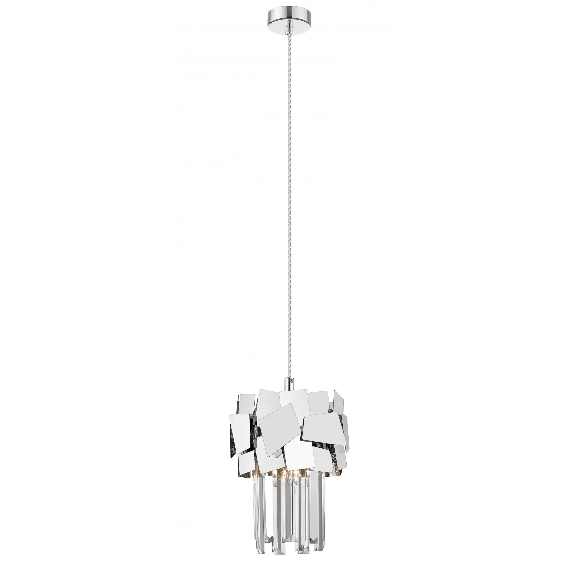 CF1929/01/CH Celine 1 Light Pendant Chrome Crystal