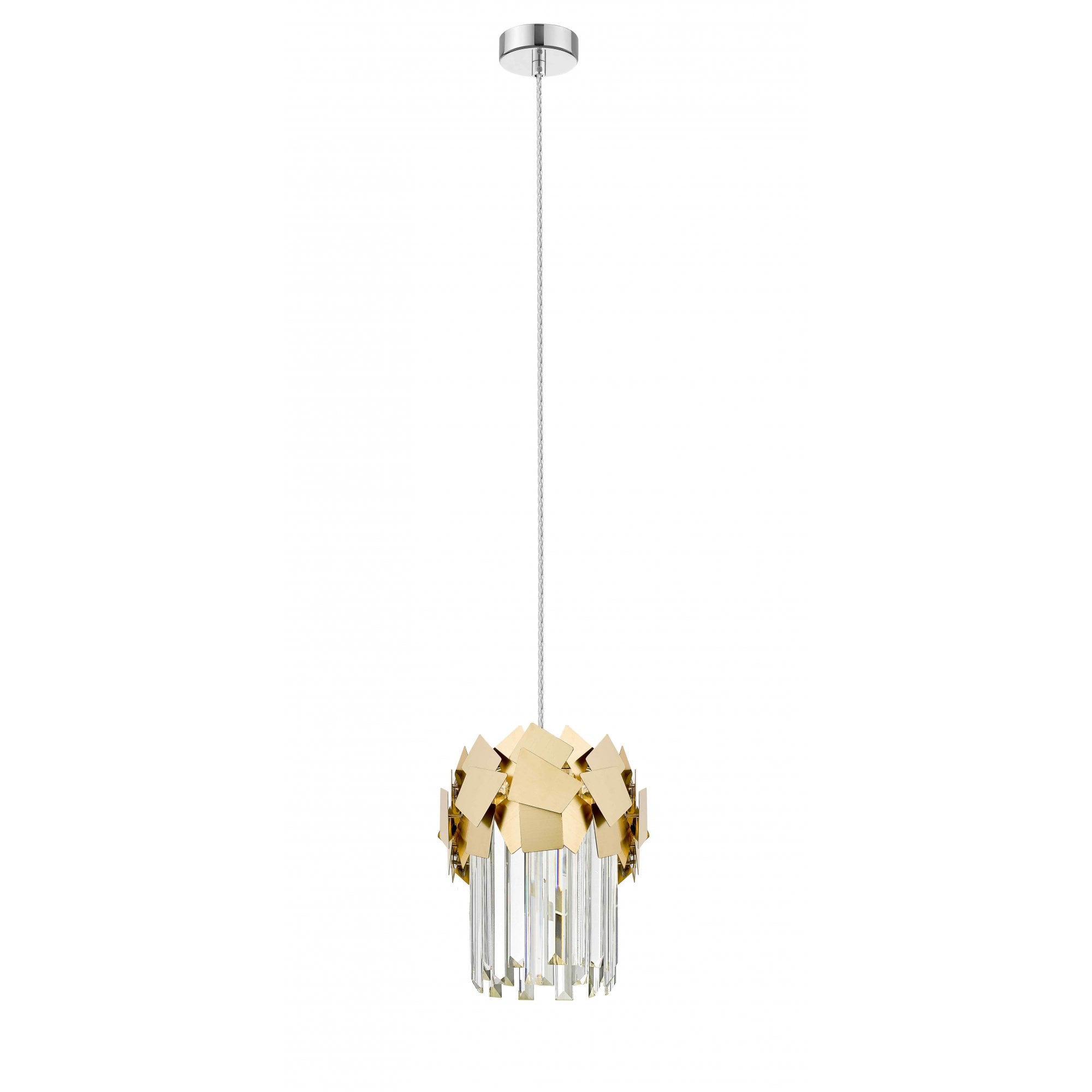 CF1929/01/G Celine 1 Light Pendant Gold Crystal (S)