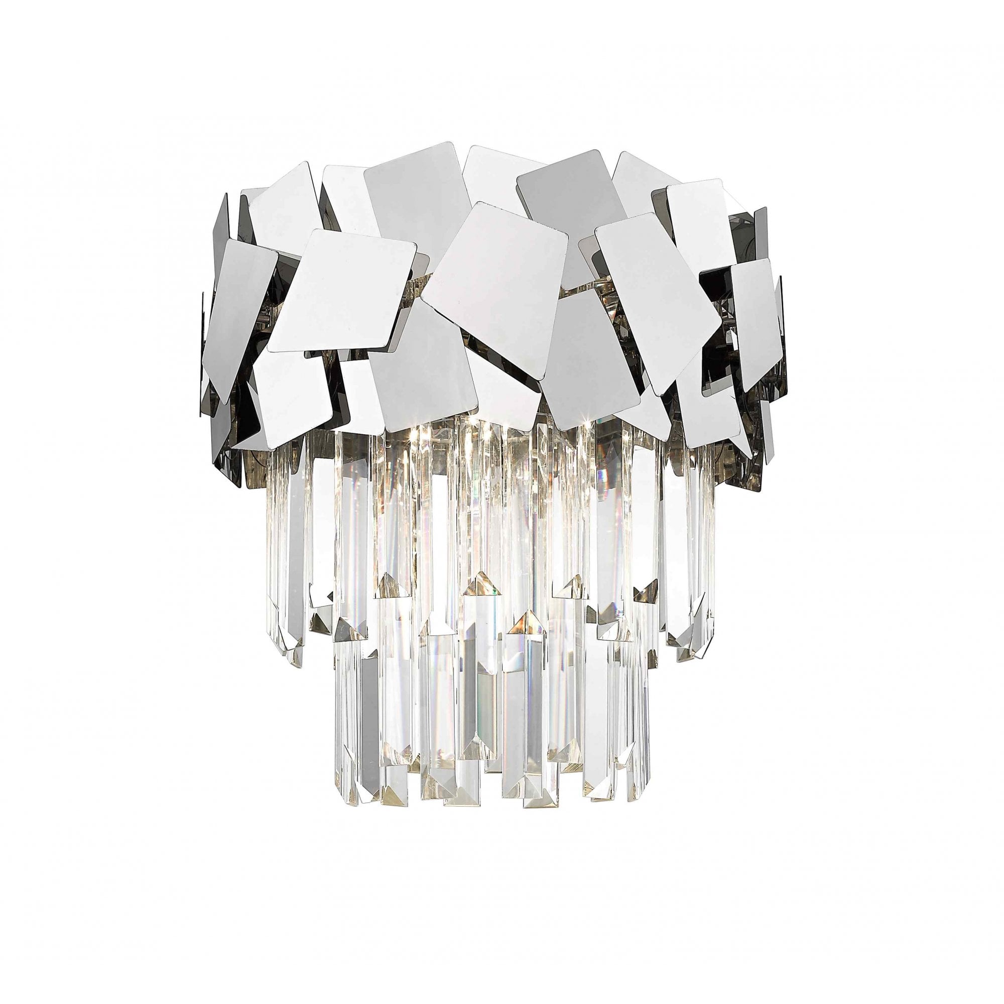 CF1929/04/SF/CH Celine 4 Light Semi Flush Ceiling Light Chrome Crystal