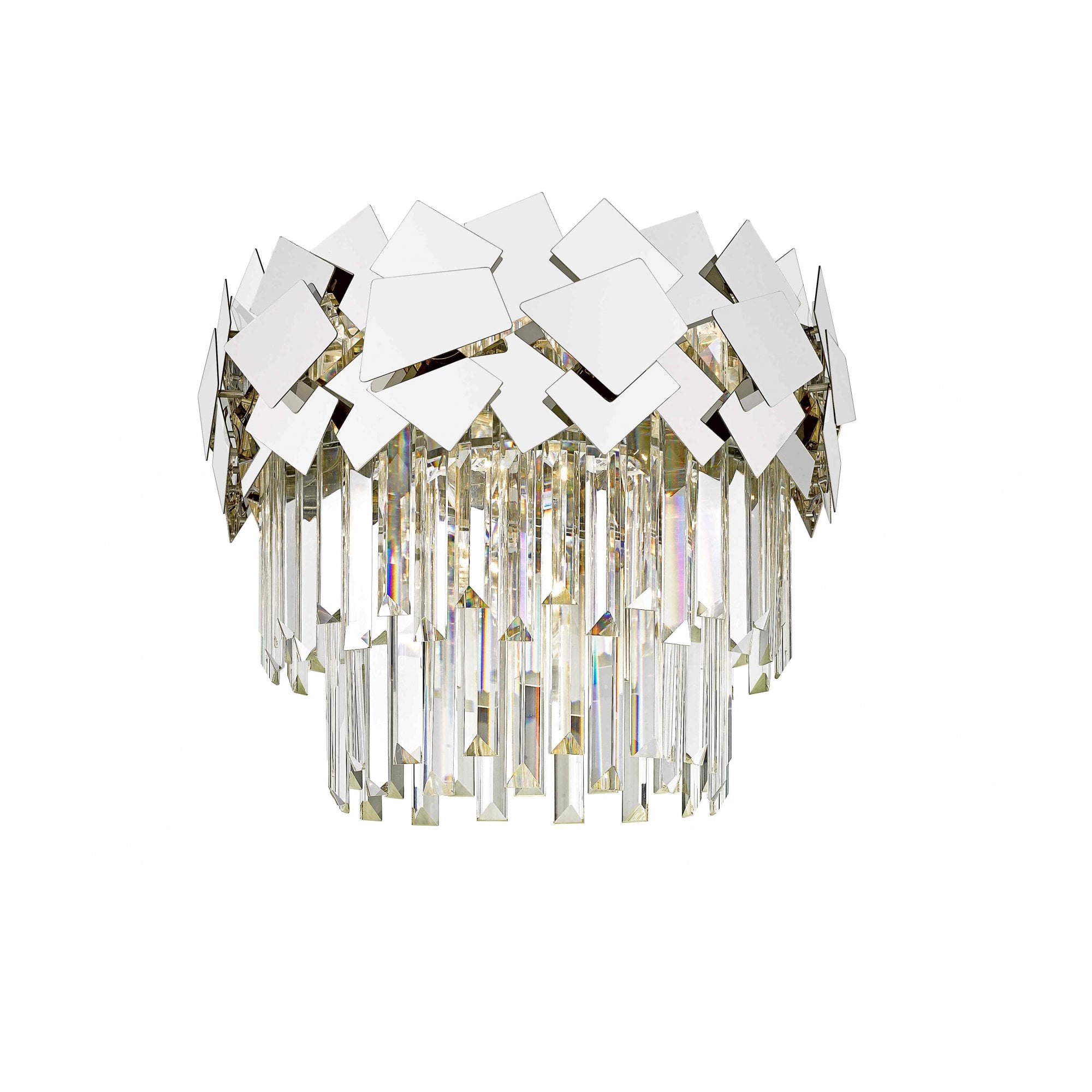 CF1929/05/SF/CH Celine 5 Light Semi Flush Ceiling Light Chrome Crystal
