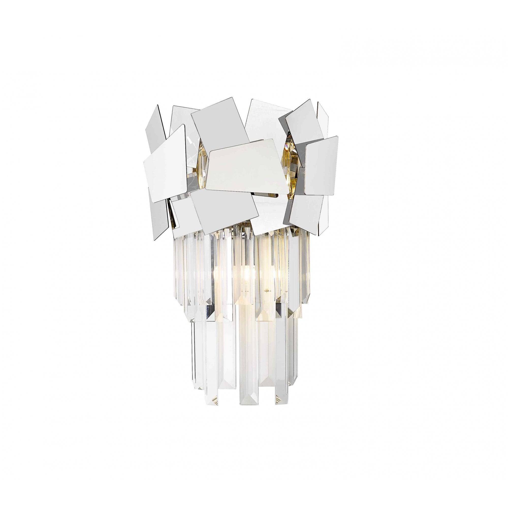 CFH1929/02/WB/CH Celine 2 Light Wall Light Chrome Crystal