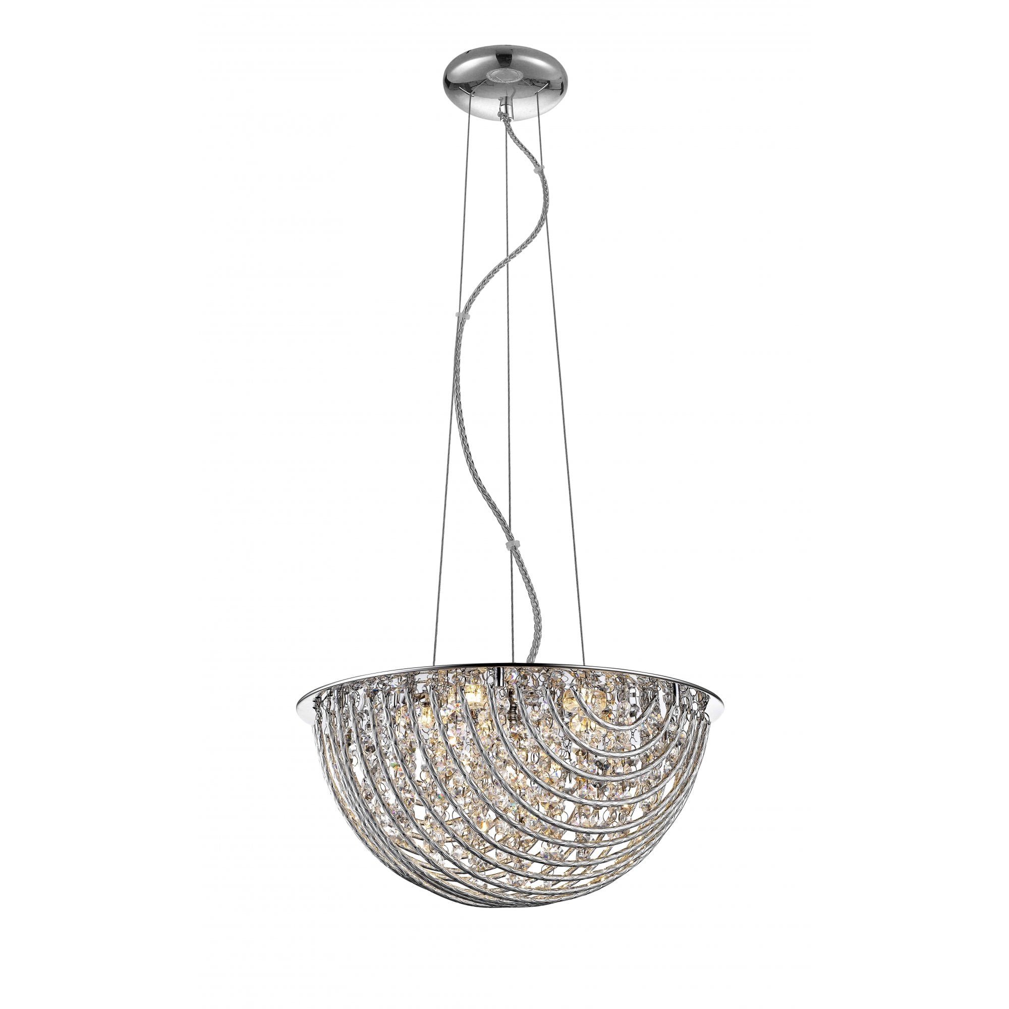 CFH1801/05/CH Millie 5 Light Pendant Chrome Crystal