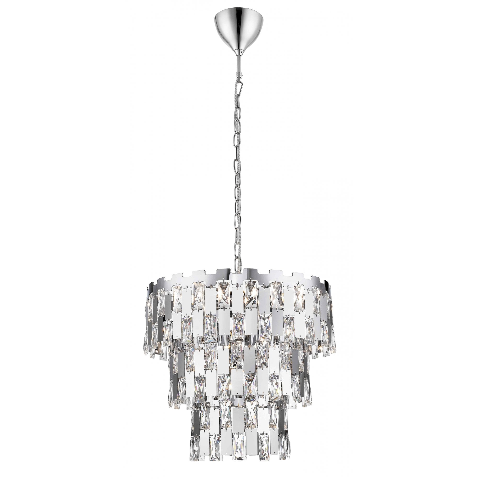 CFH1902/09/CH Alma 9 Light Pendant Chrome Crystal