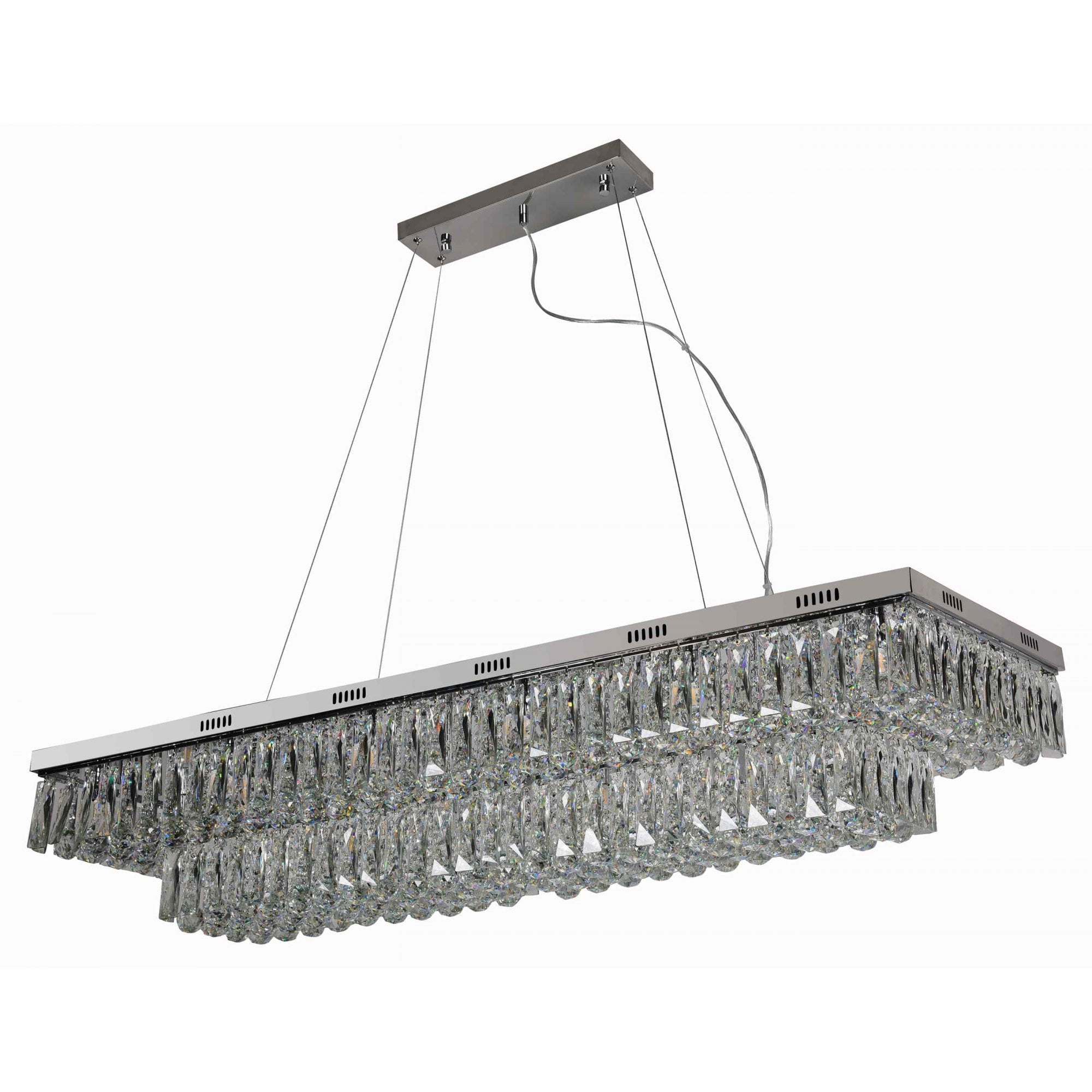 CFH1708/18/CH Lilou 18 Light Flush Ceiling Light Chrome Crystal