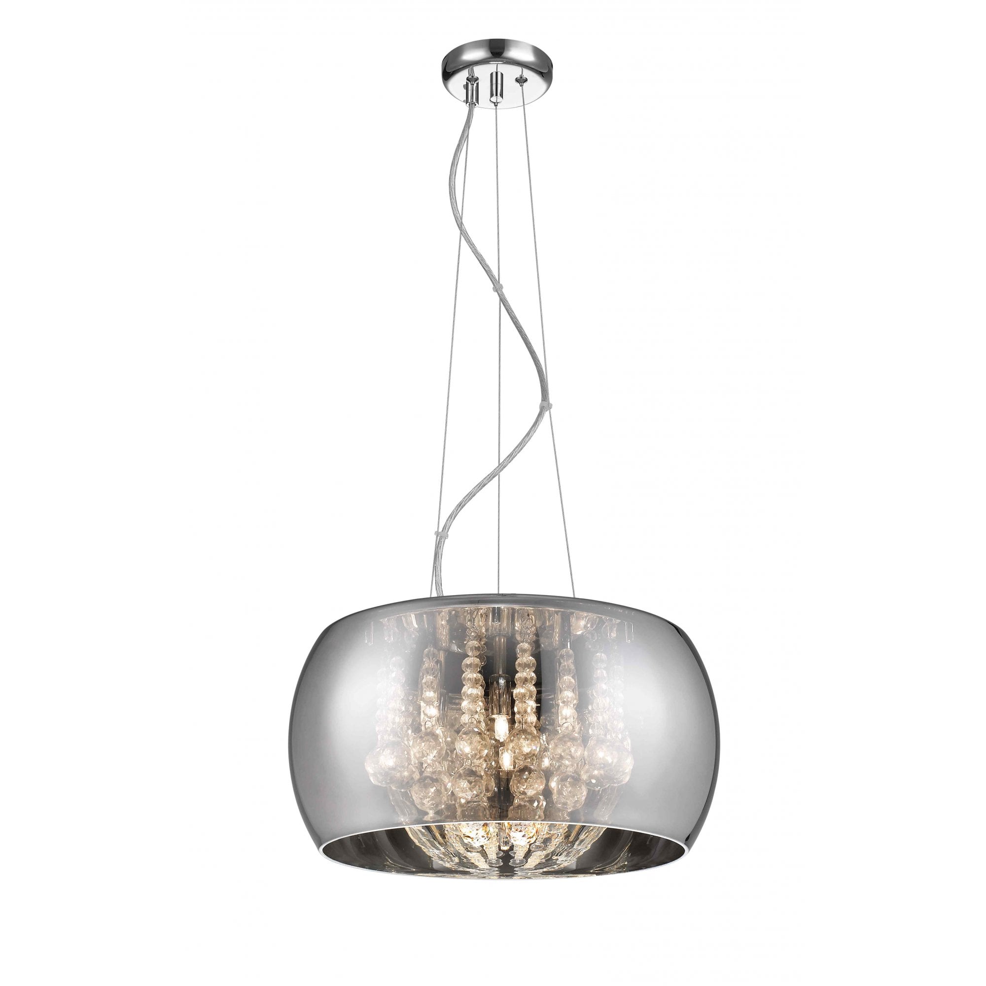 CFH606091/06A/CH Deni 6 Light Pendant Chrome Crystal