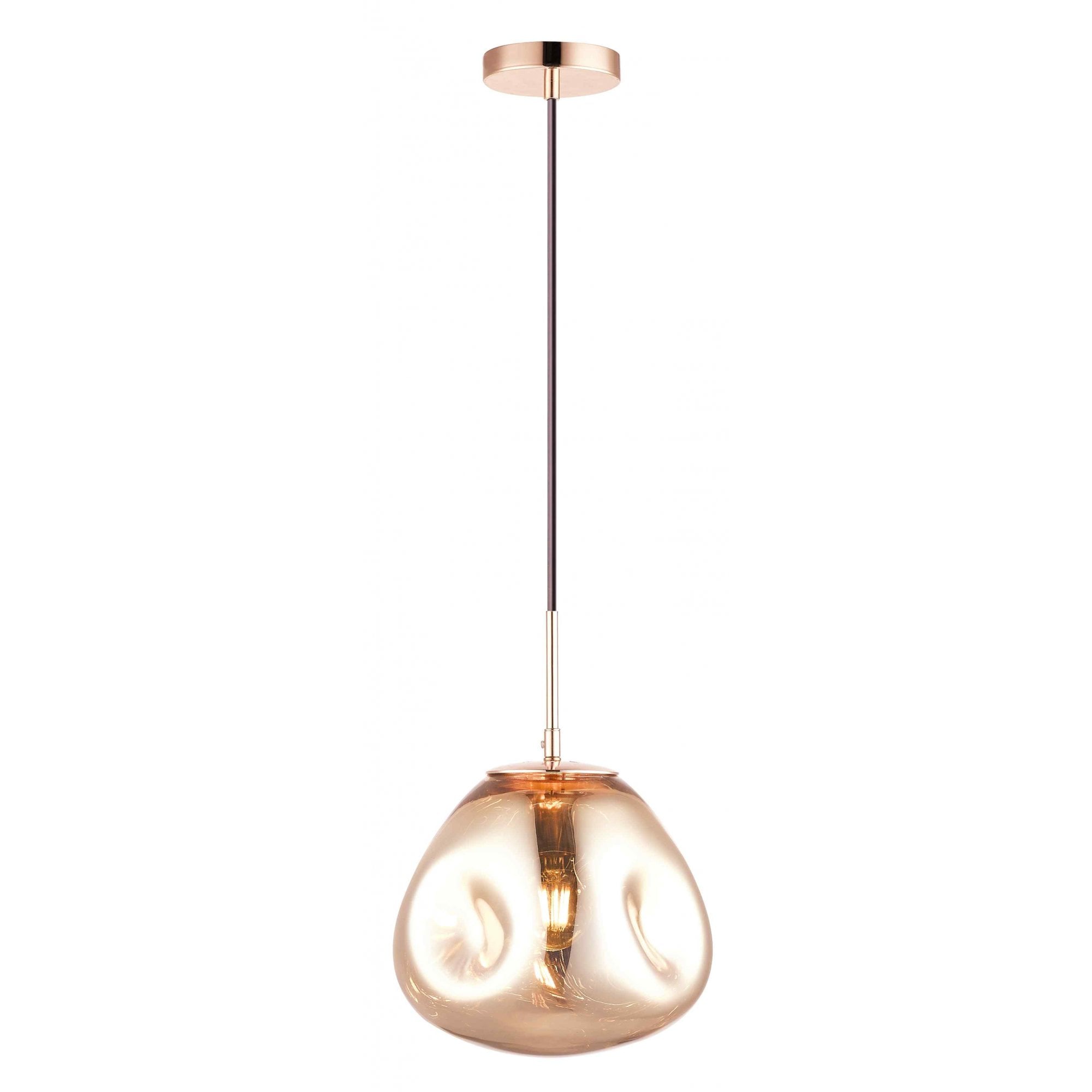 PG1808/01/M/G Nina 1 Light Medium Pendant Gold