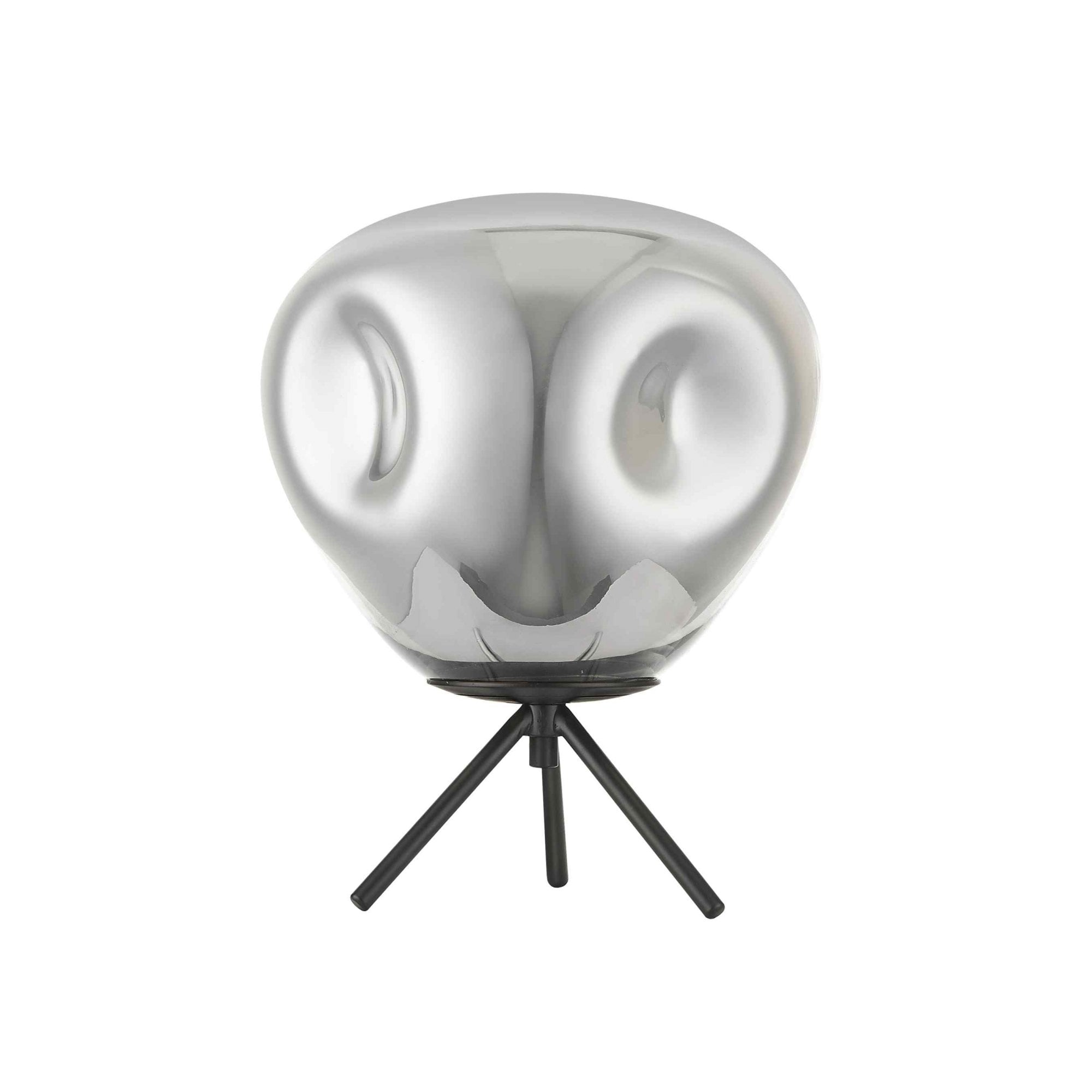PG1808/01/TL/CH/BLK Nina 1 Light Table Lamp Chrome Black