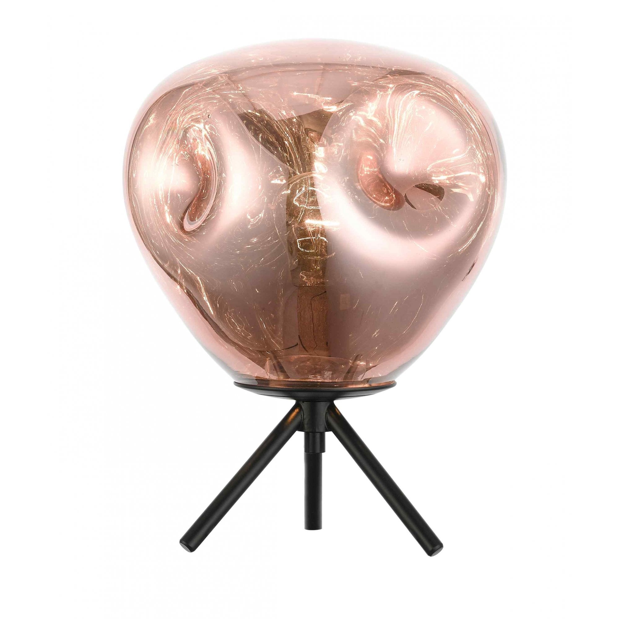 Nina 1 Light Table  Lamp Copper Black