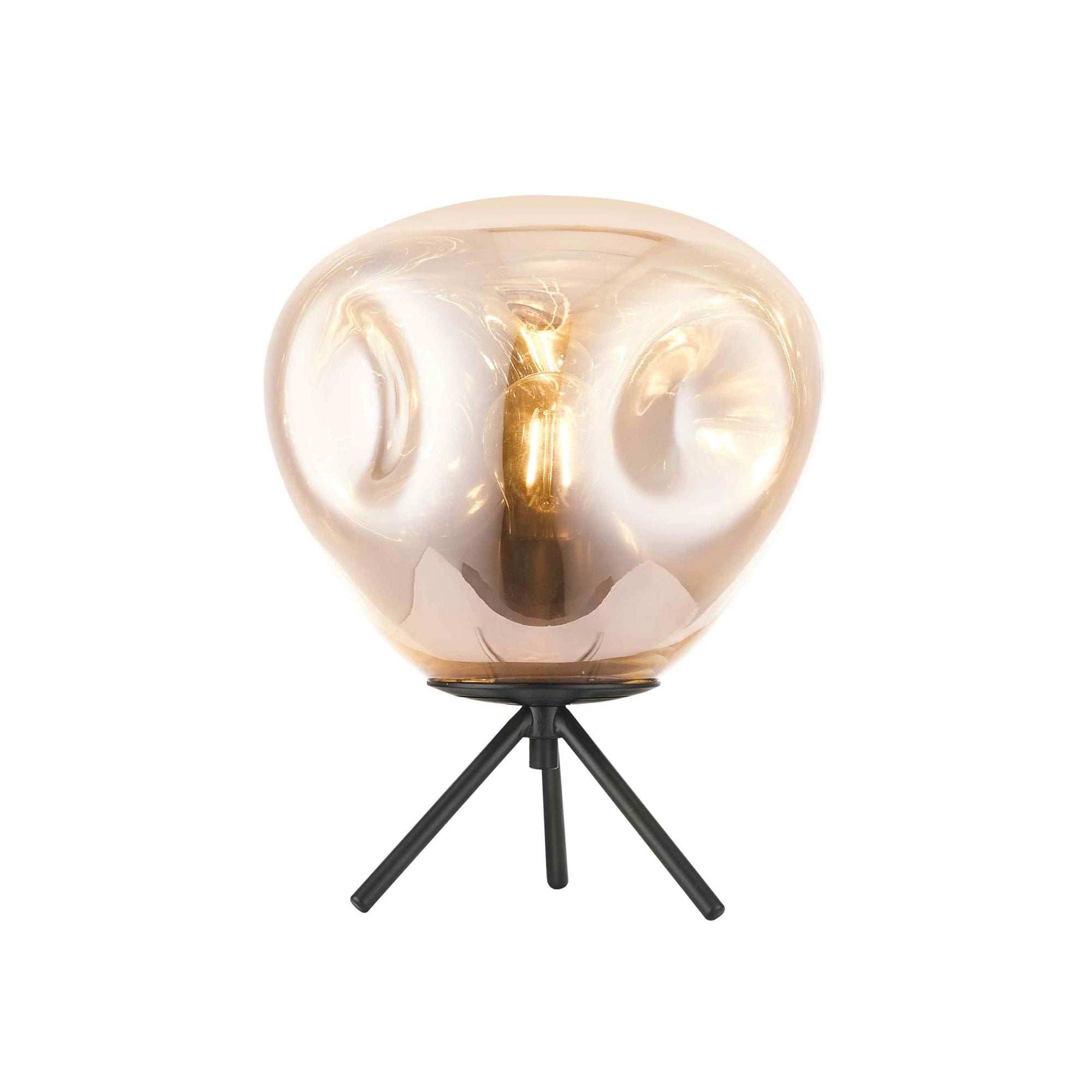 PG1808/01/TL/G/BLK Nina 1 Light Table Lamp Gold Black