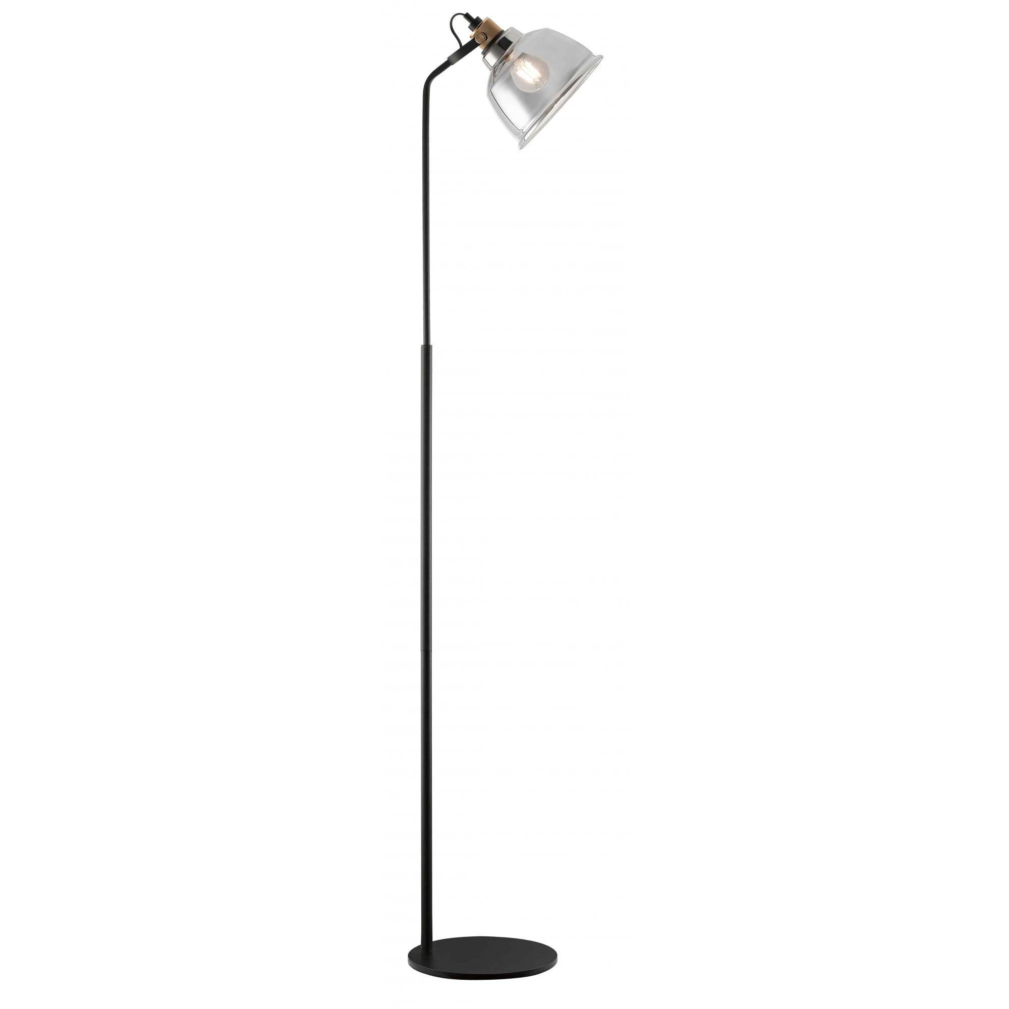 PG1810/01/FL/SMK/BLK Ava 1 Light Floor Lamp Smoke