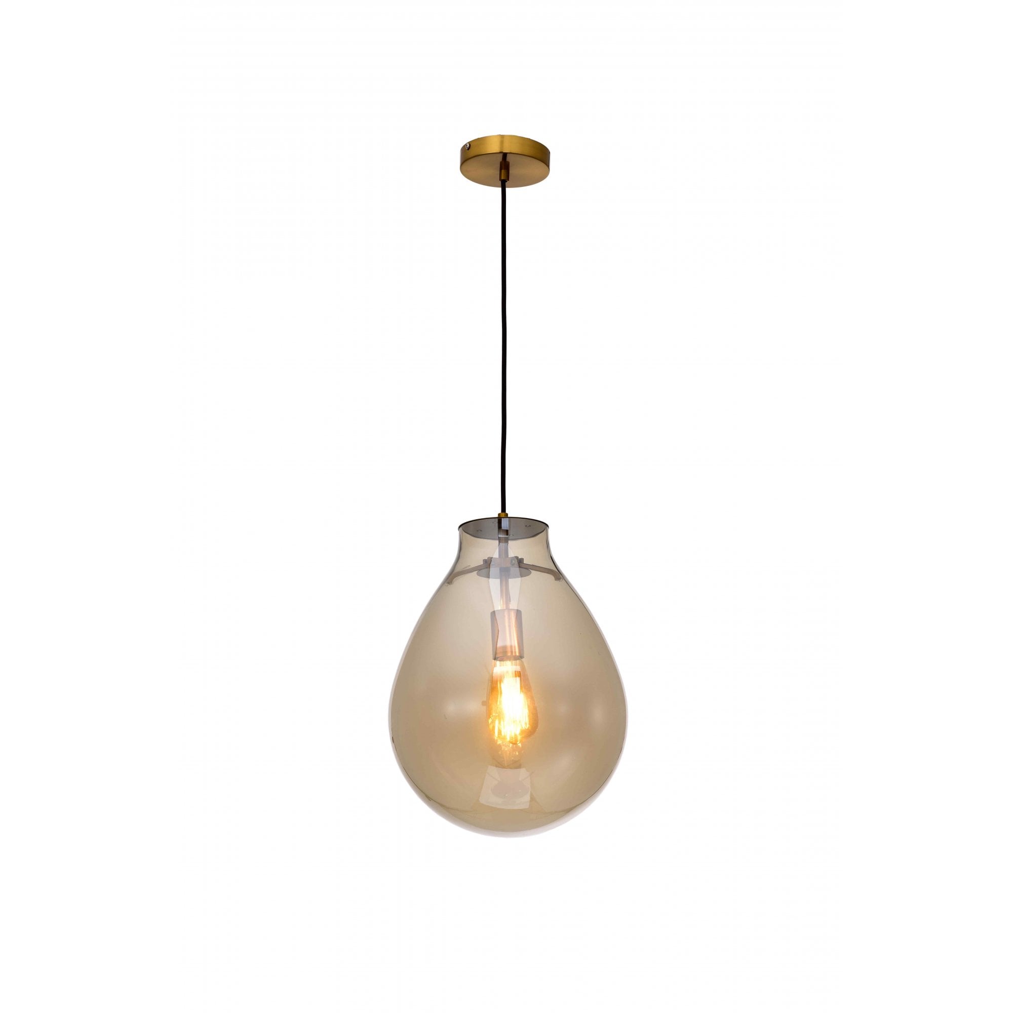 PG2004/01/S/CHA Rio 1 Light Small Pendant Champagne Crystal