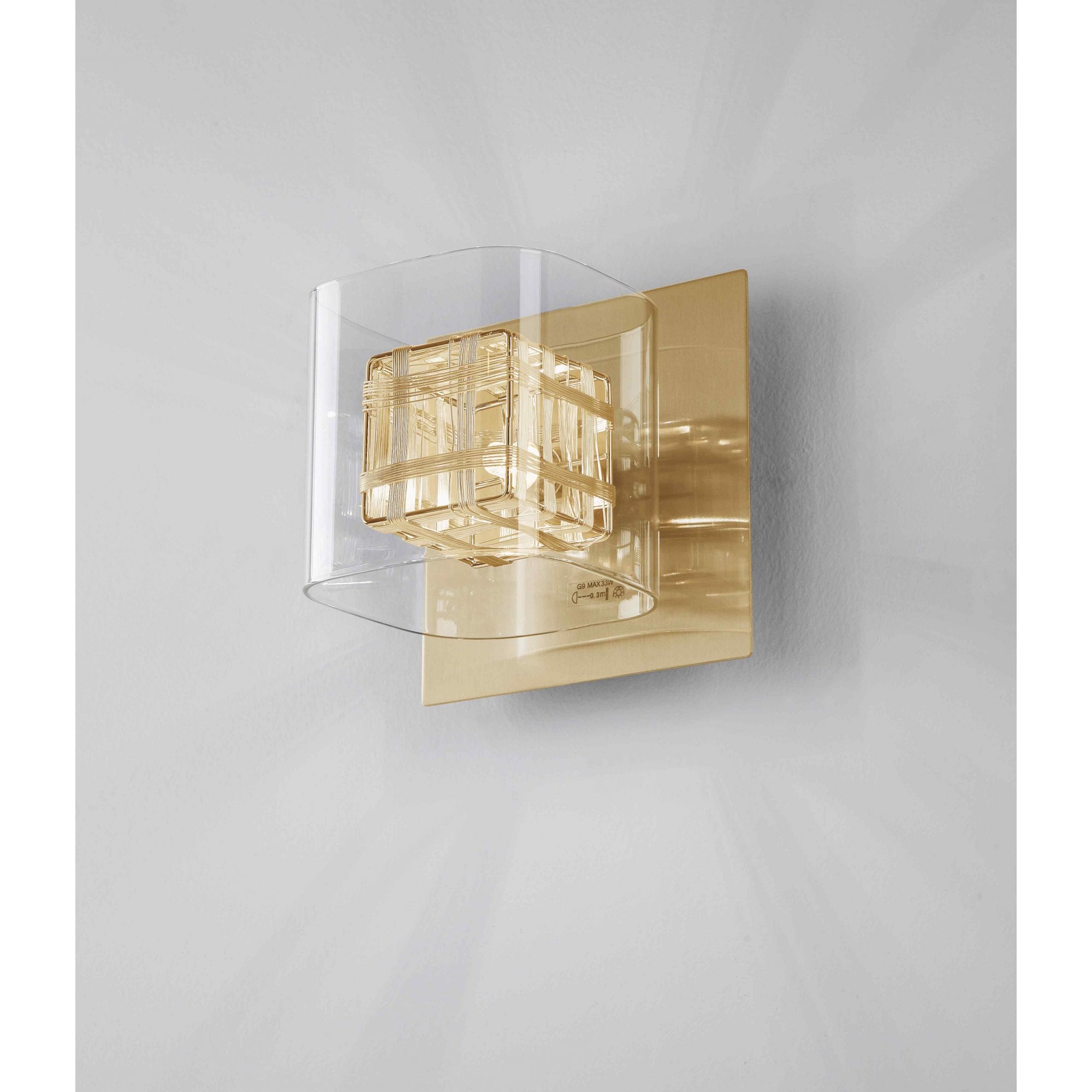 PGH01515/01/WB/G Avignon 1 Light Wall Light Gold Crystal